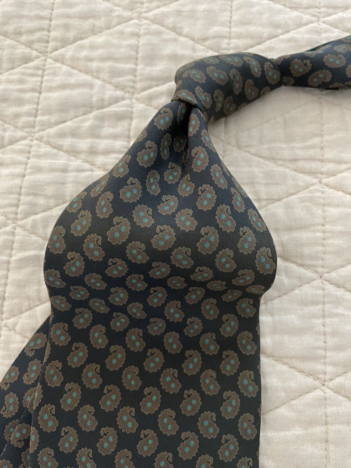 Giorgio Armani × Vintage Vintage Spaced Paisley Print Tie Size ONE SIZE - 2 Thumbnail