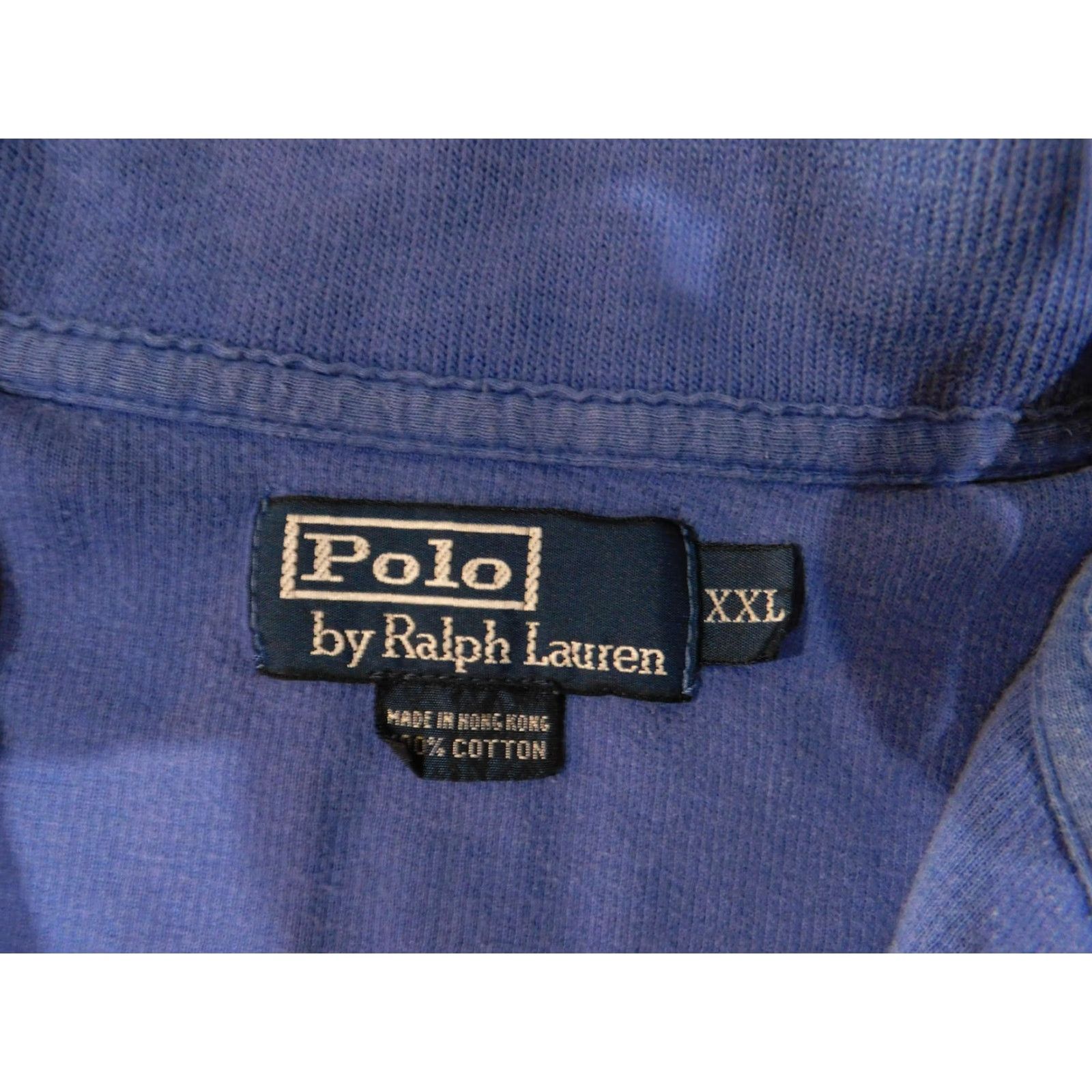 Polo Ralph Lauren VINTAGE Polo Ralph Lauren Pullover Mens 2XL Blue Quarter Zip Sweatshirt Mock Neck Cotton Big Pony Size US XXL / EU 58 / 5 - 7 Thumbnail