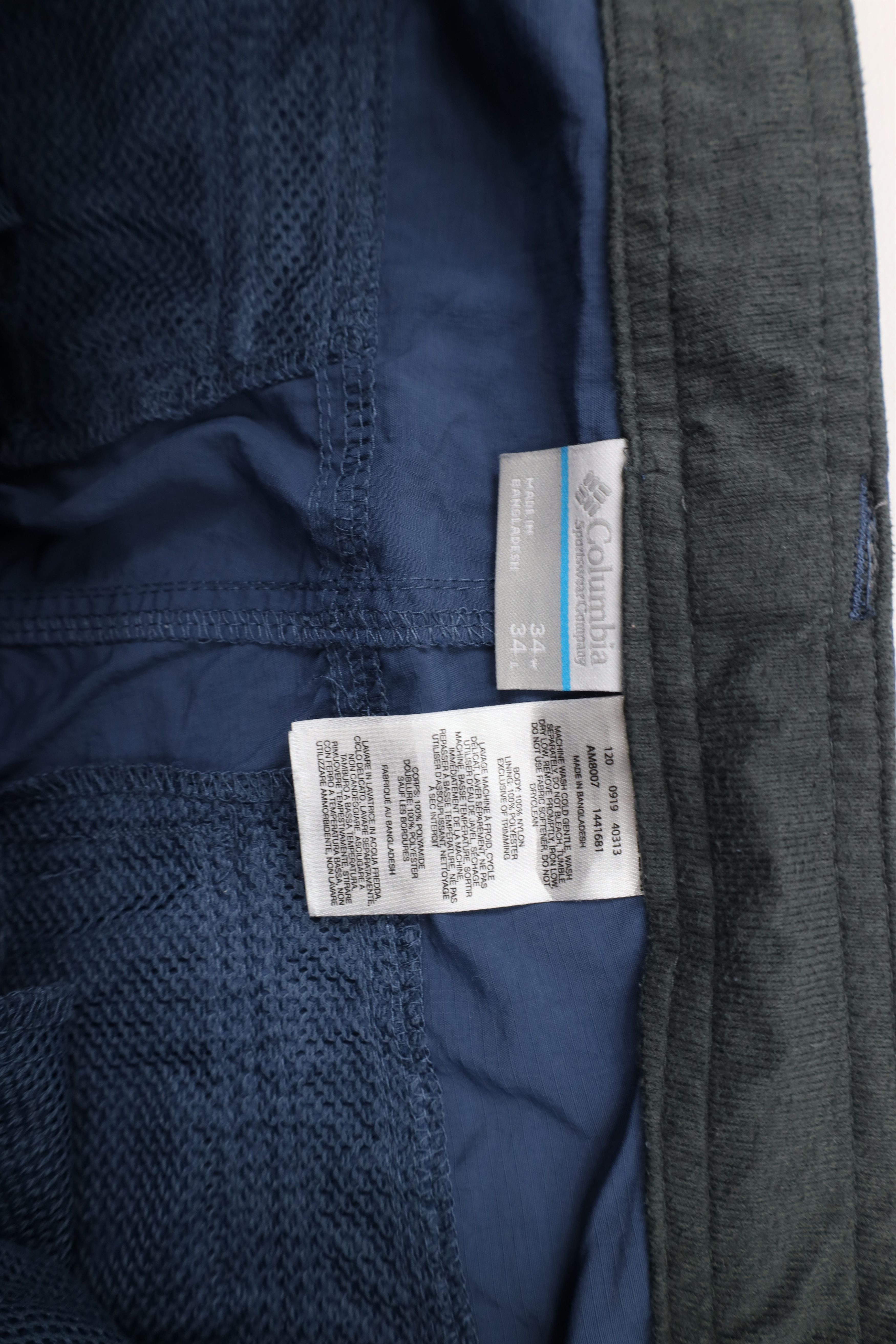 Columbia × Vintage Vintage Y2K Columbia Ripstop Wide Leg Cargo Pants Blue Nylon Size US 34 / EU 50 - 6 Thumbnail