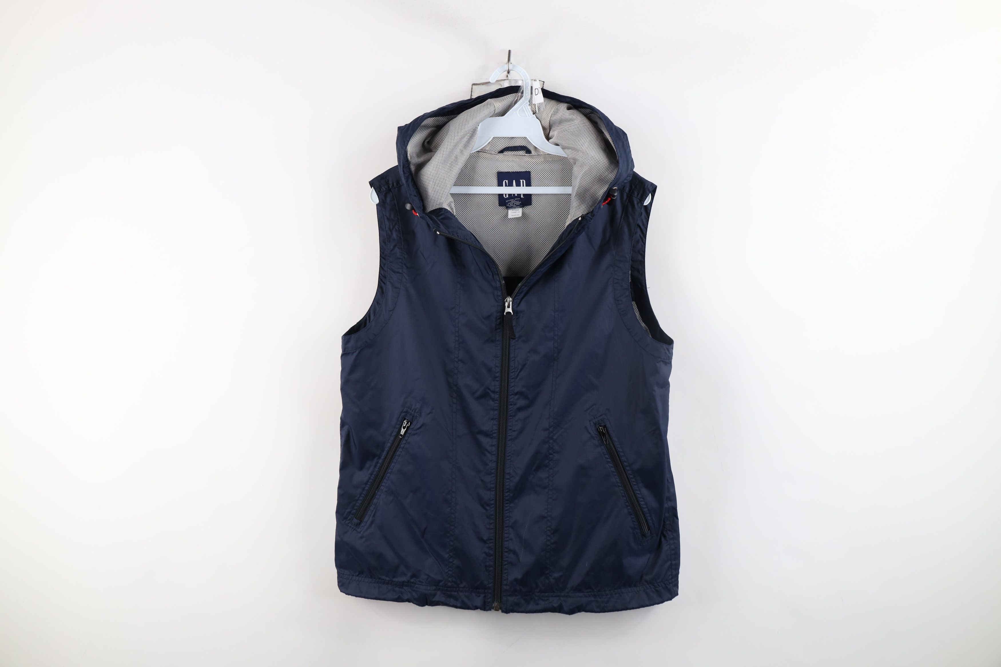Gap × Vintage Vintage Y2K 2000 Gap Hooded Windbreaker Vest Jacket Size US XS / EU 42 / 0 - 1 Thumbnail