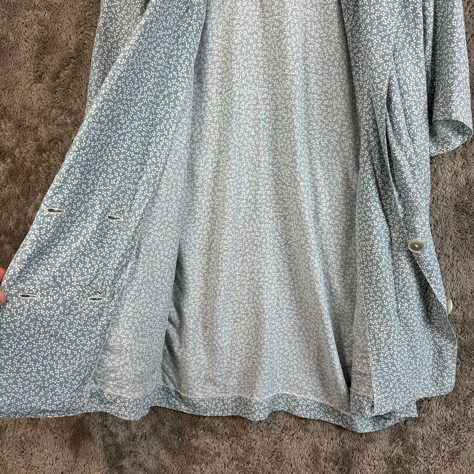 Vintage Vintage Double Breasted Blue Floral Mini Dress Tunic Jacket Size S / US 4 / IT 40 - 6 Thumbnail