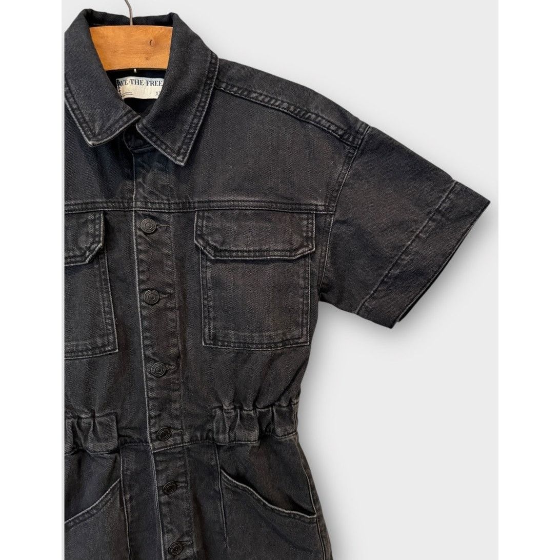 Free People Free People We the Free Marci Denim Jumpsuit Size XS Size 28" / US 6 / IT 42 - 6 Thumbnail