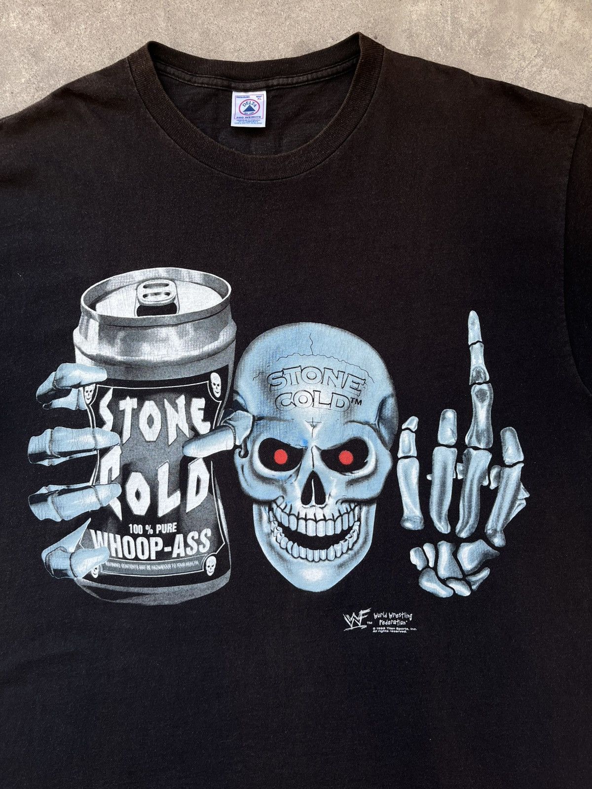 Vintage 1998 Stone Cold Steve Austin Beer Skull Shirt Size US XL / EU 56 / 4 - 2 Thumbnail