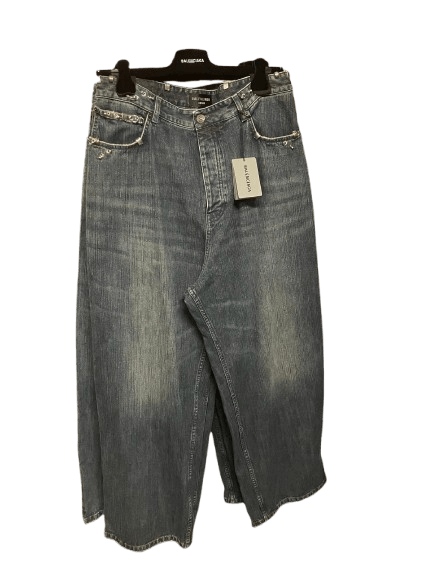 o1bcso1str0125 Pierced Baggy Denim Pant in Dark Ring