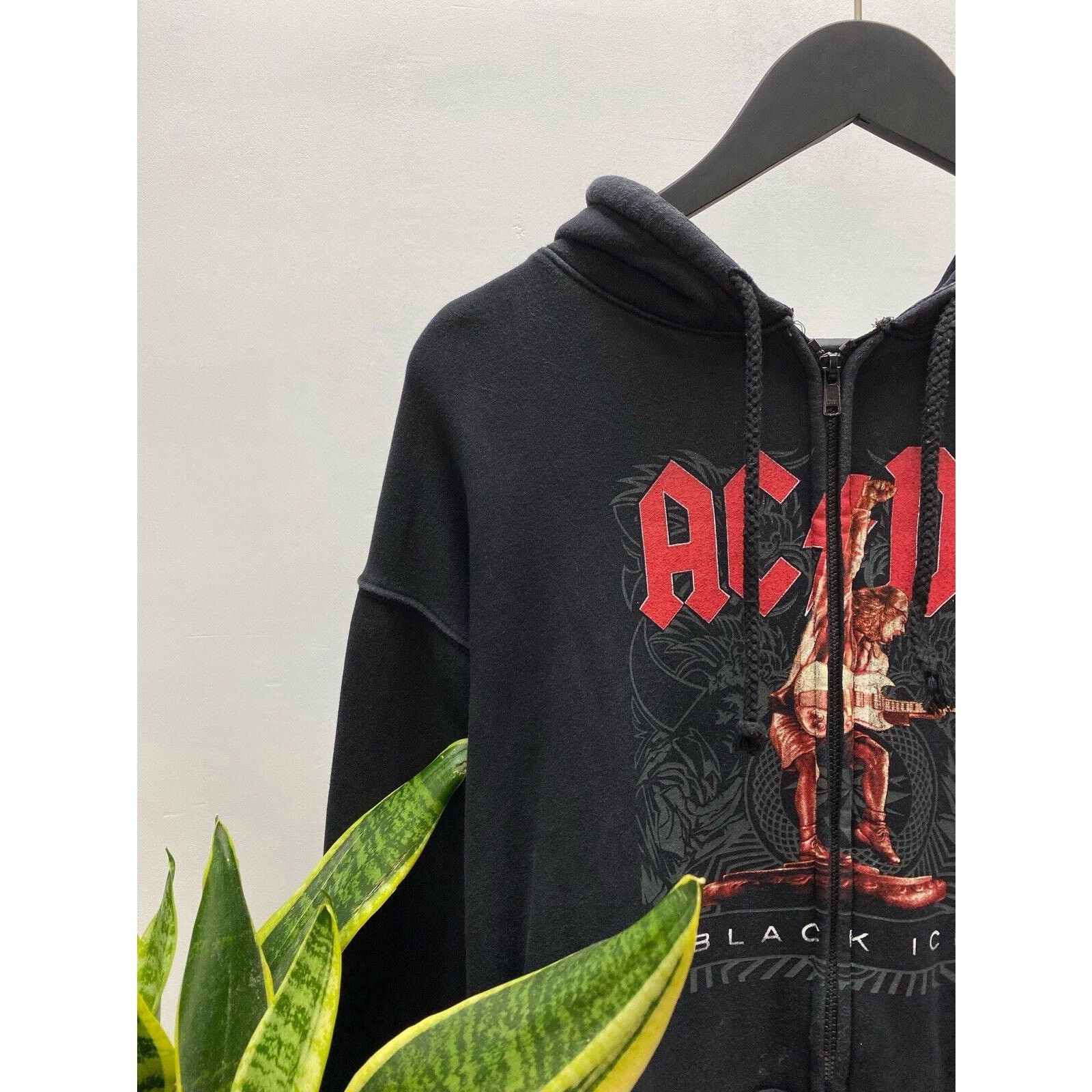 AC/DC × Vintage AC/DC Black Ice 2000s Zip Up Hoodie Promo Album Faded XL Size US XL / EU 56 / 4 - 3 Thumbnail