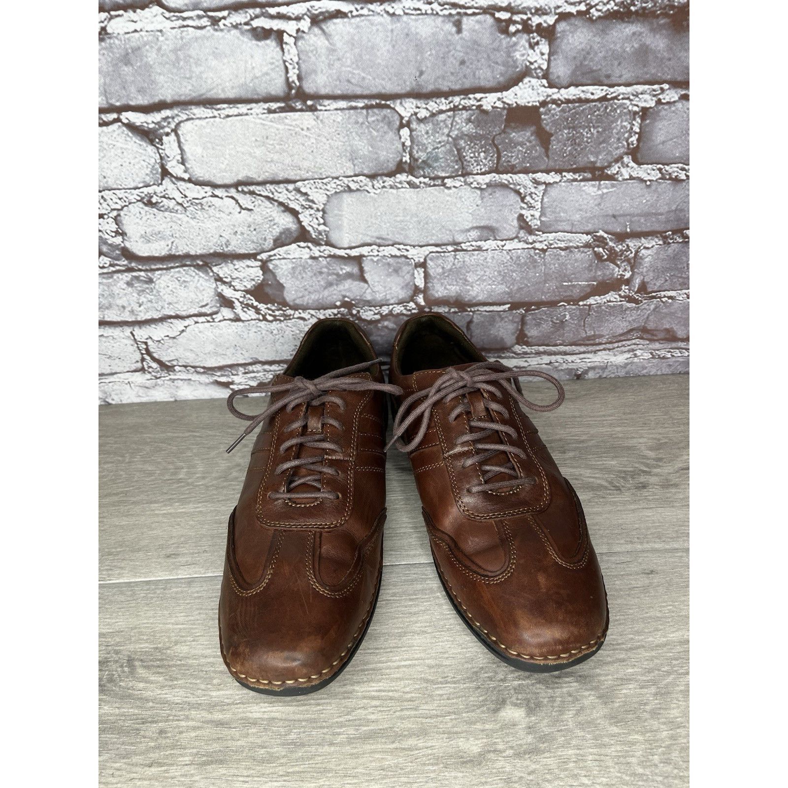 Rockport Rockport K52456 Brown Leather Casual Lace Up Casual Sneakers Size US 9 / EU 42 - 3 Thumbnail