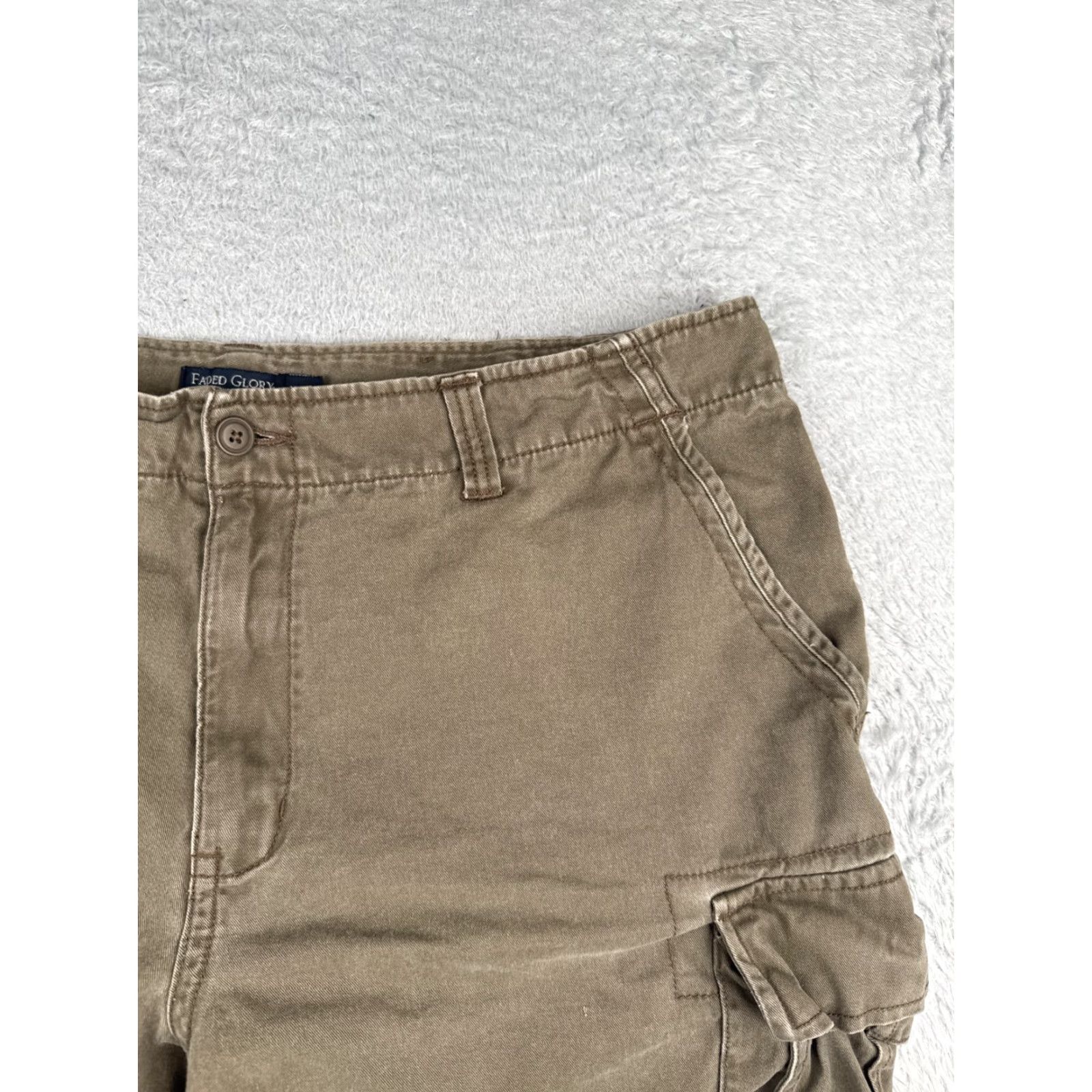 Faded Glory Faded Glory Shorts Men 40 Brown Cargo 9" 100% Cotton Twill Hiking Camping Casual Size US 40 / EU 56 - 5 Thumbnail