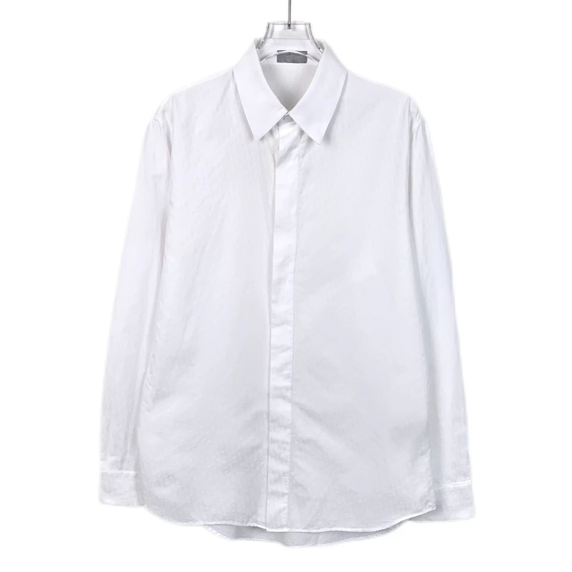 Dior Dior White Logo Monogram Cotton Shirt Size US M / EU 48-50 / 2 - 1 Thumbnail