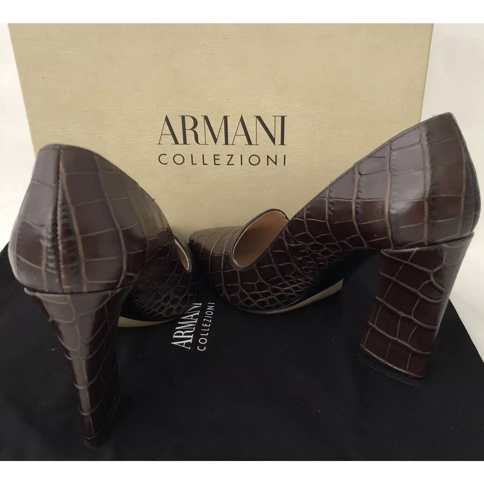 Armani Collezioni Armani Collezioni Women High Heel Leather Shoes 7 US X5E016 Size US 7 / IT 37 - 5 Thumbnail