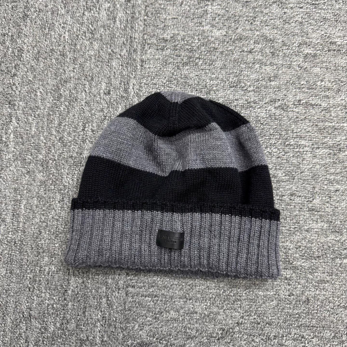 Saint Laurent Paris slp black gray wool hat Size ONE SIZE - 1 Thumbnail