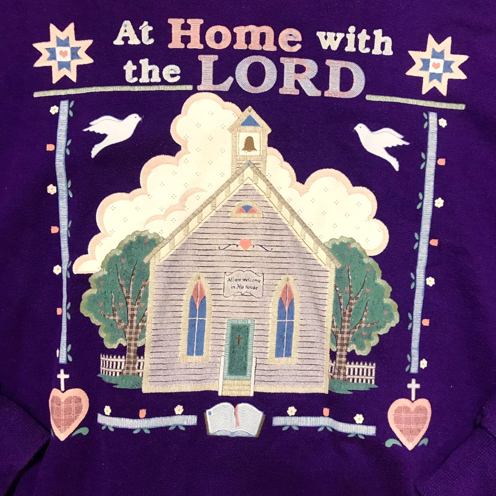 Jerzees VINTAGE Jerzees Crewneck Sweatshirt XL Purple Women Size XL / US 12-14 / IT 48-50 - 4 Thumbnail