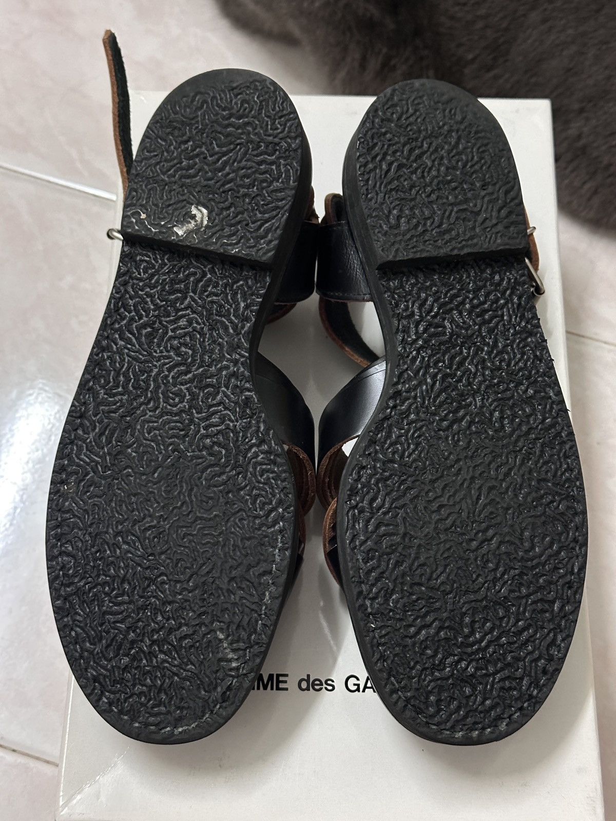 Comme des Garcons Comme des Garçons black woven leather sandals Size US 7 / IT 37 - 7 Thumbnail