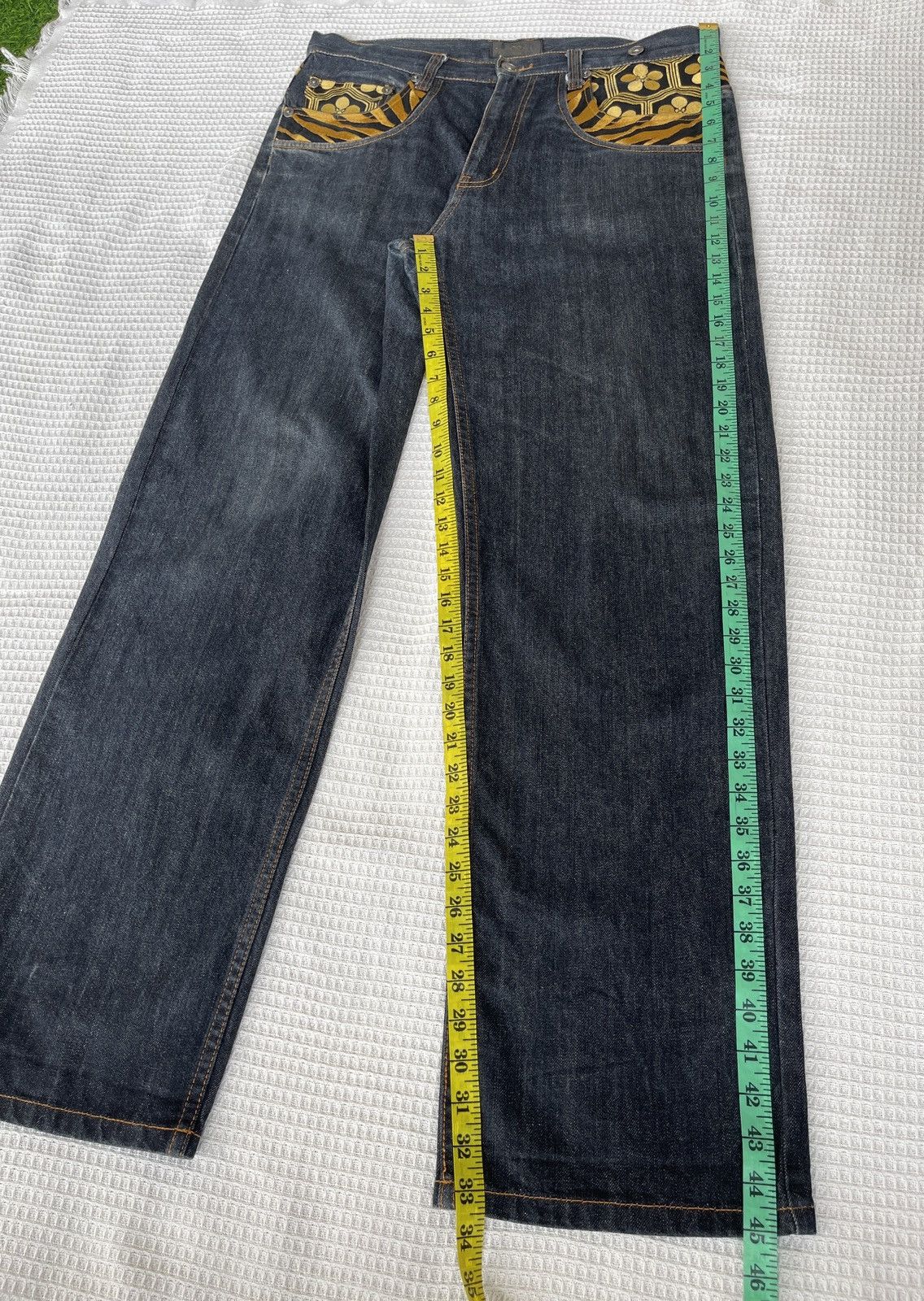 Karakuri Tamashii Vintage’90s🔥SUKAJAN🔥Embroidered Hybrid Tiger Jeans Size US 36 / EU 52 - 6 Thumbnail