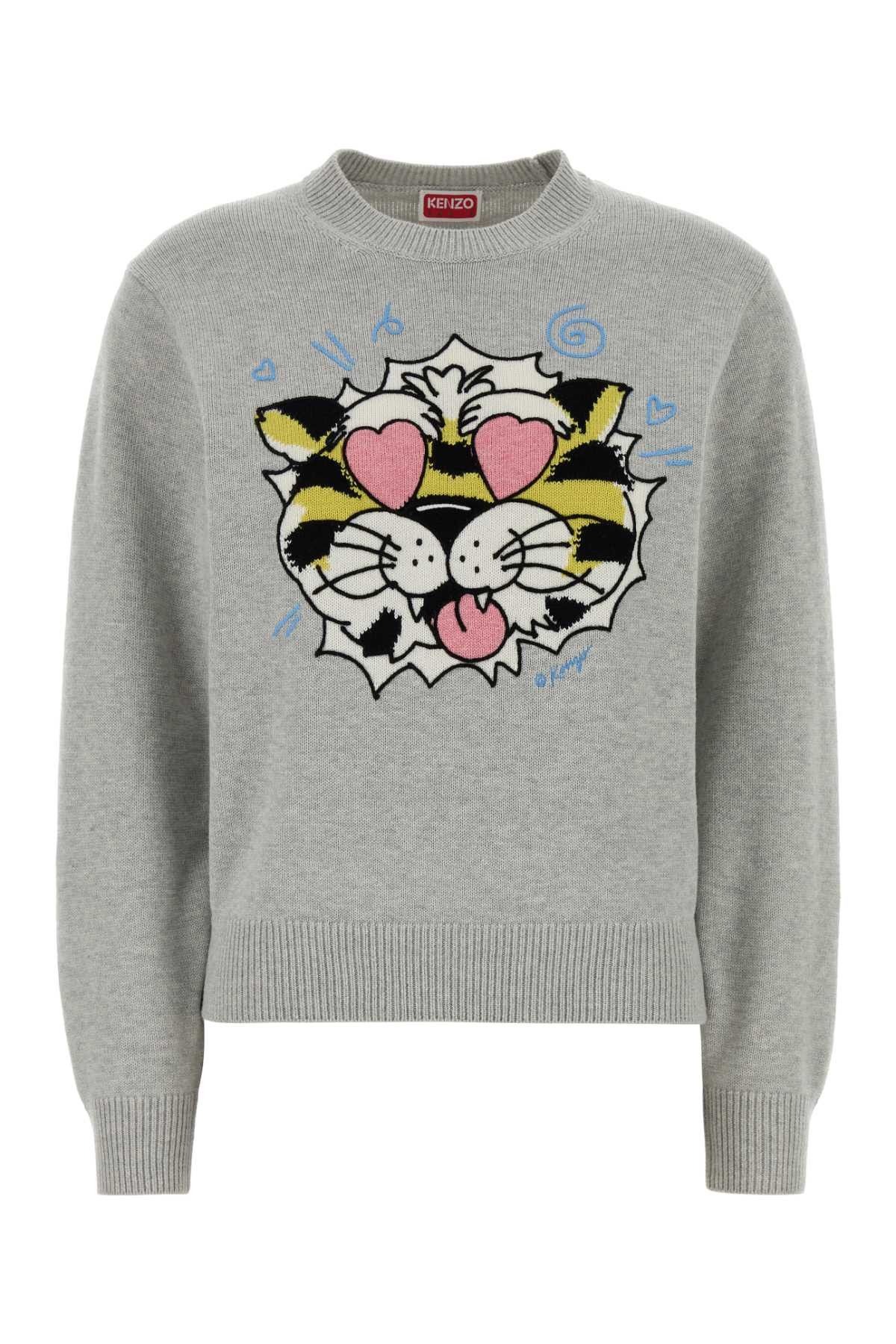 Kenzo Grey Wool Blend Sweater Size XS / US 0-2 / IT 36-38 - 1 Thumbnail