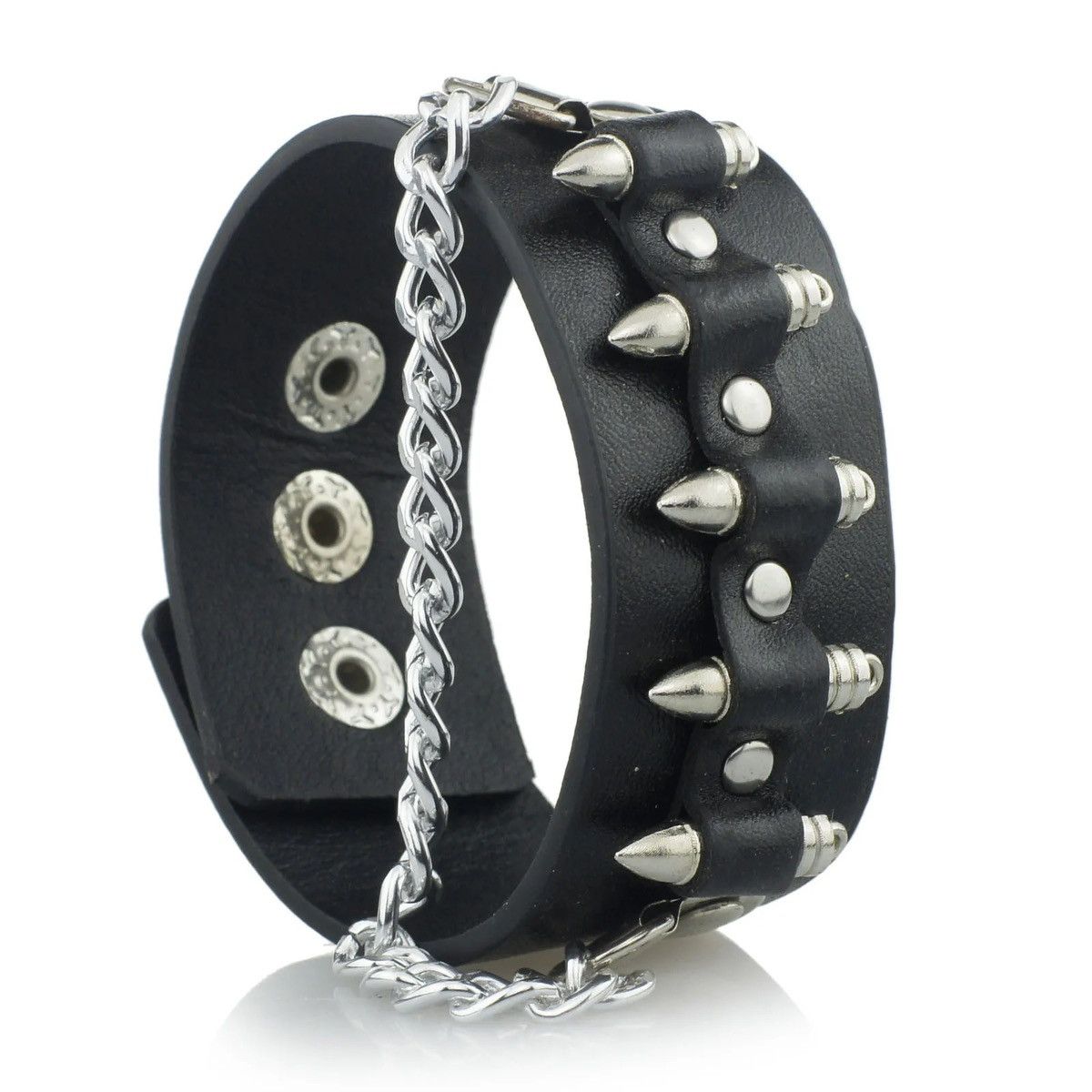 Japanese Brand × Vintage Bullet Shape Chain Link Rock Cool Bracelet Size ONE SIZE - 1 Thumbnail