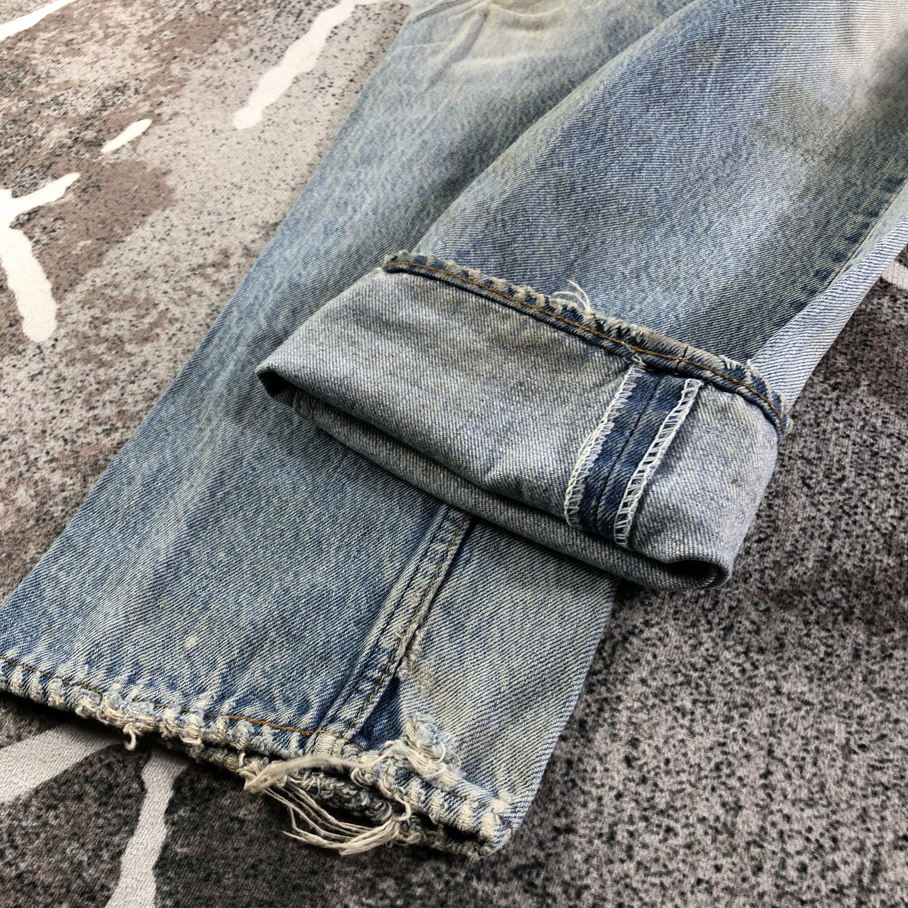 Levi's Vintage Distress 80s Levis 501 Jeans Dirty Wash KJ2513 Size US 27 - 6 Thumbnail