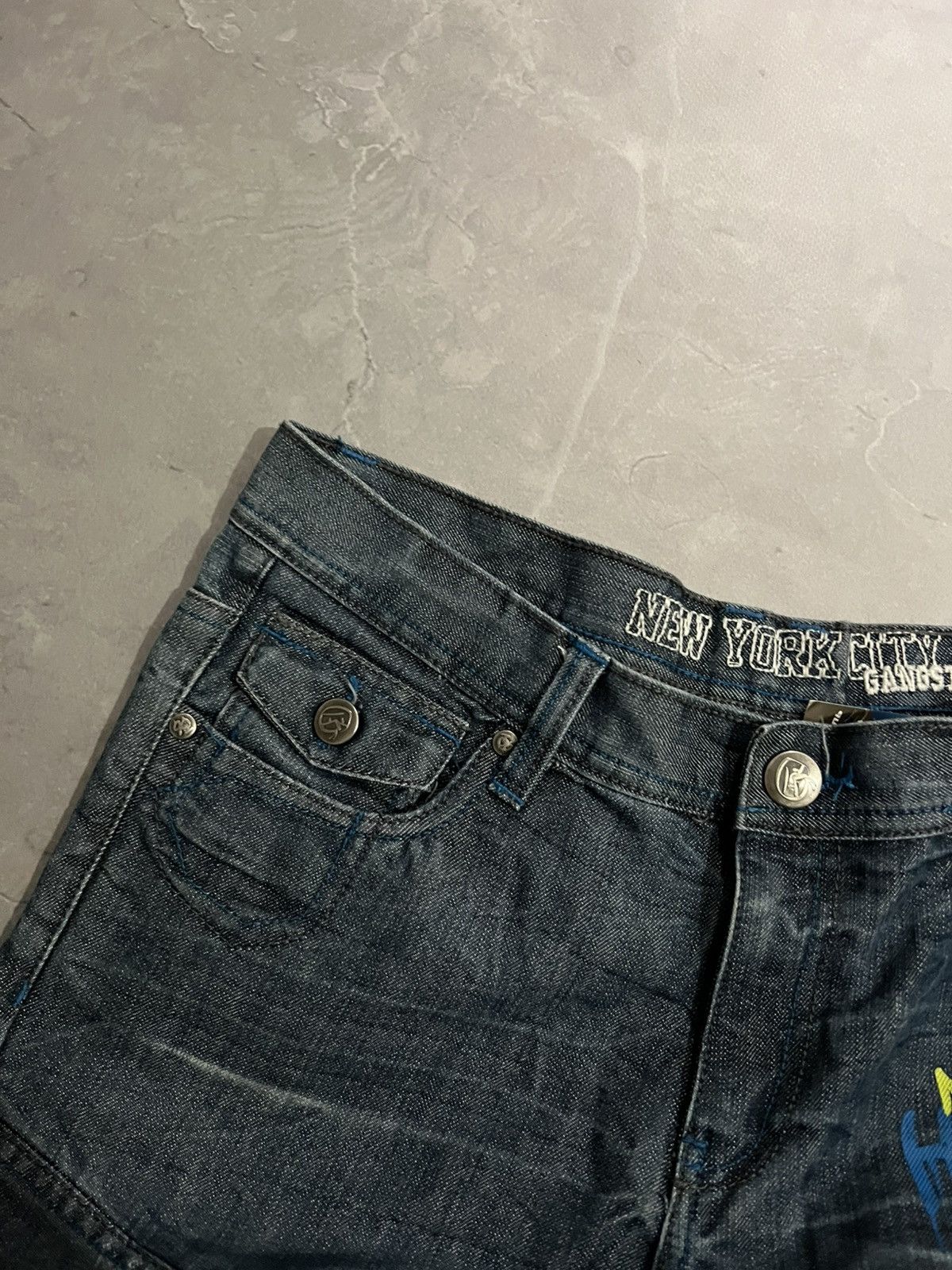 Japanese Brand Faded Washed Graffiti / Number Nine Style / Japan Grunge 90 Size US 34 / EU 50 - 9 Thumbnail