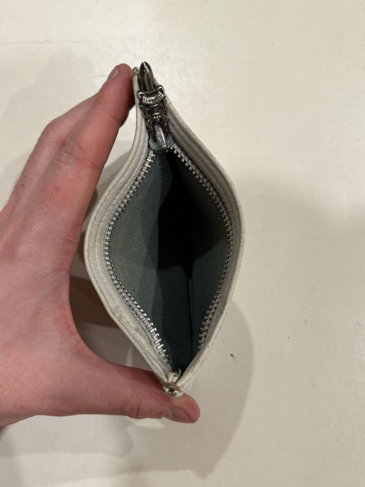 Chrome Hearts Chrome Hearts Coin Pouch Silver Dagger Zipper Leather Wallet Size ONE SIZE - 10 Thumbnail