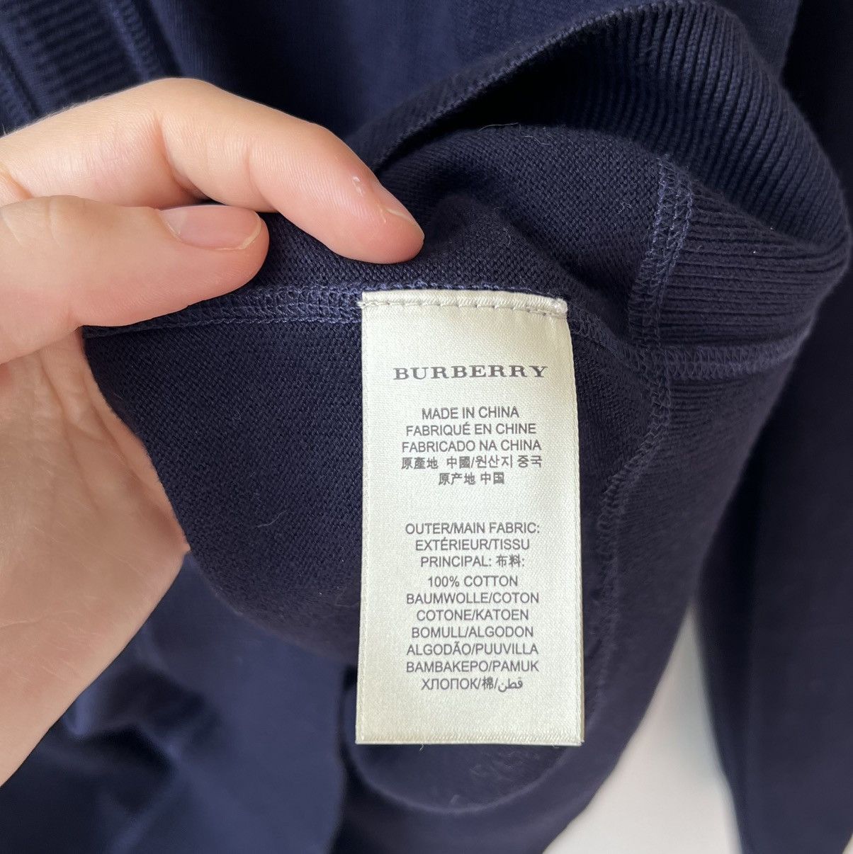 Burberry Burberry Button Up Sweater Cardigan Navy Size US XL / EU 56 / 4 - 8 Thumbnail