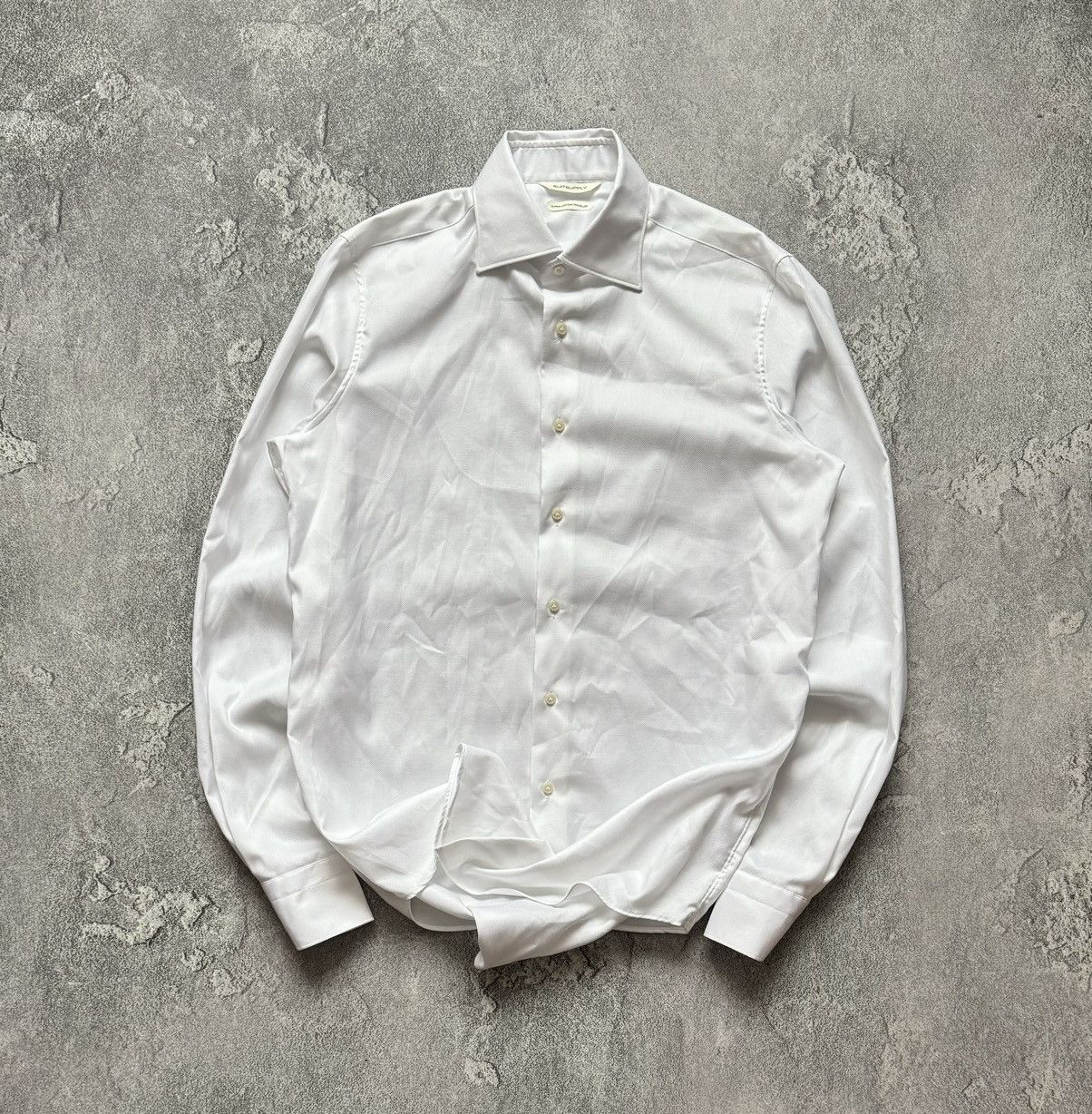 Designer × Suitsupply Suitsupply slim fit white button up shirt polo dress Size US M / EU 48-50 / 2 - 1 Thumbnail