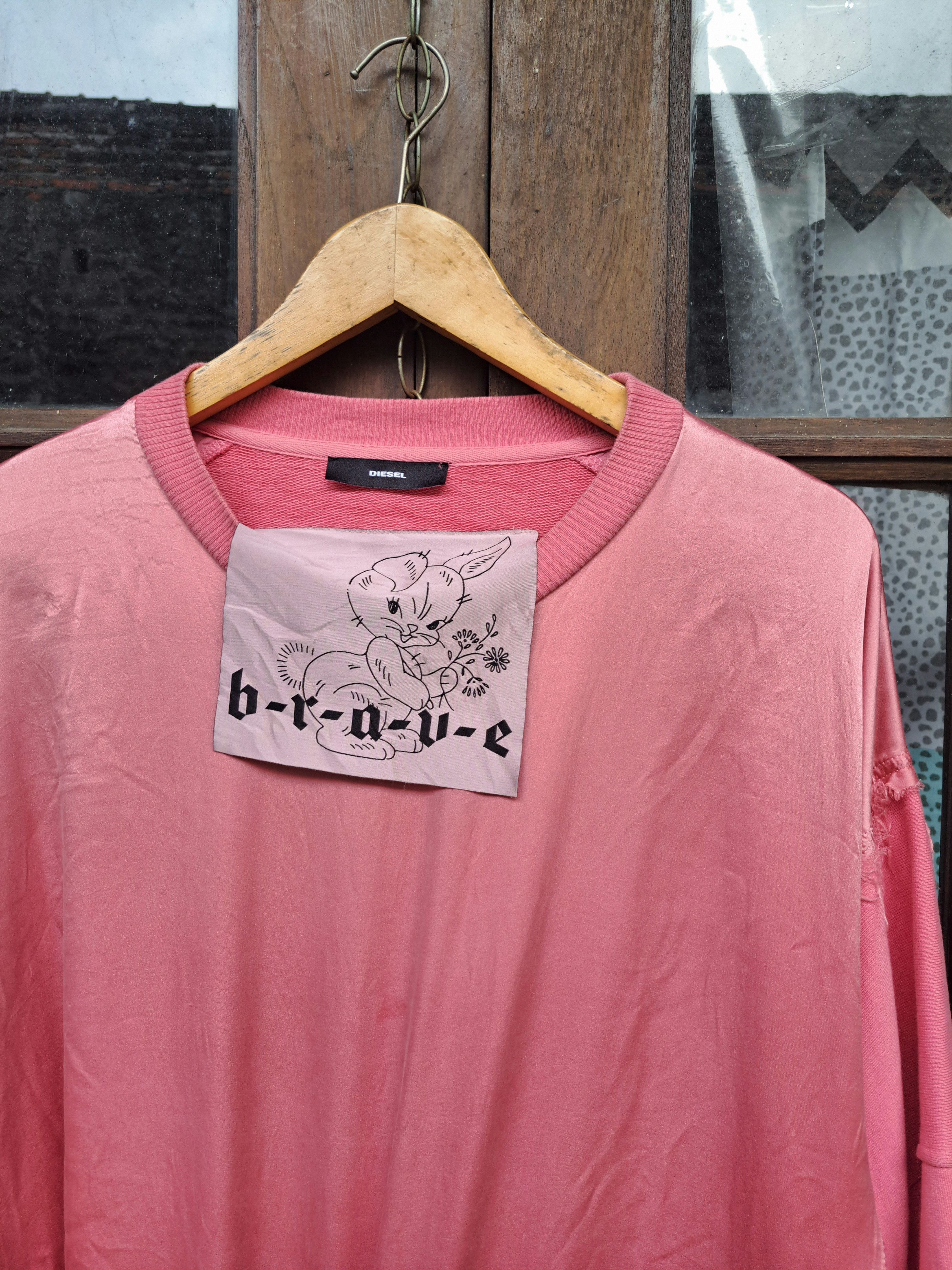 Diesel Diesel x Brave Silk Sweatshirts Oversize Pink Unisex Size S / US 4 / IT 40 - 1 Thumbnail