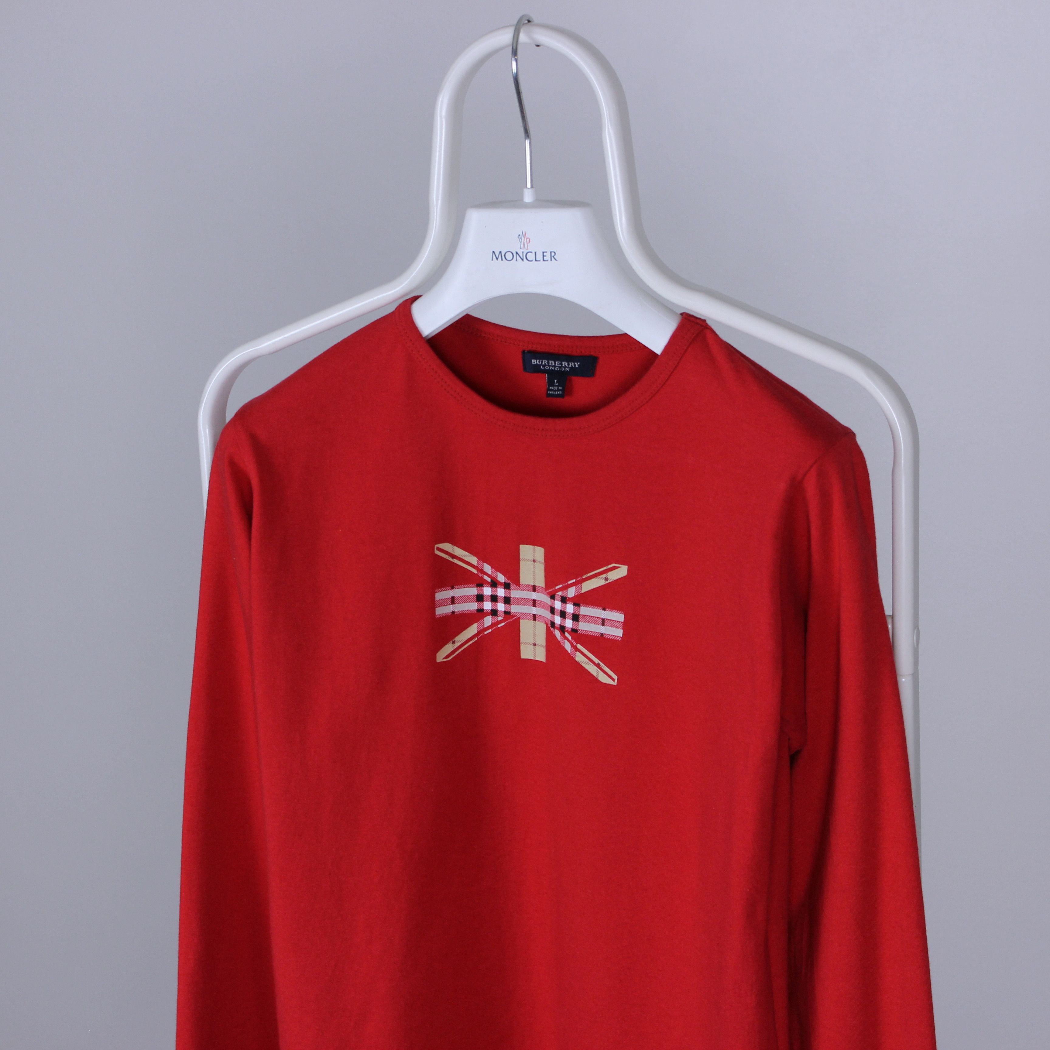 Burberry Burberry blouses long sleeve M L red Size L / US 10 / IT 46 - 1 Thumbnail