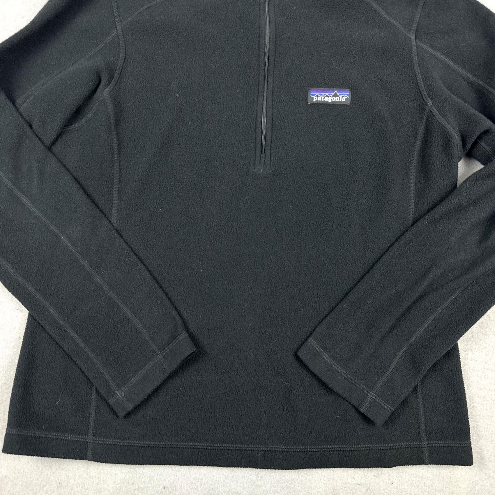 Patagonia Patagonia Sweater Women Medium Black 1/4 Zip Fleece Thermal Hiking Top Outdoor M Size M / US 6-8 / IT 42-44 - 3 Thumbnail