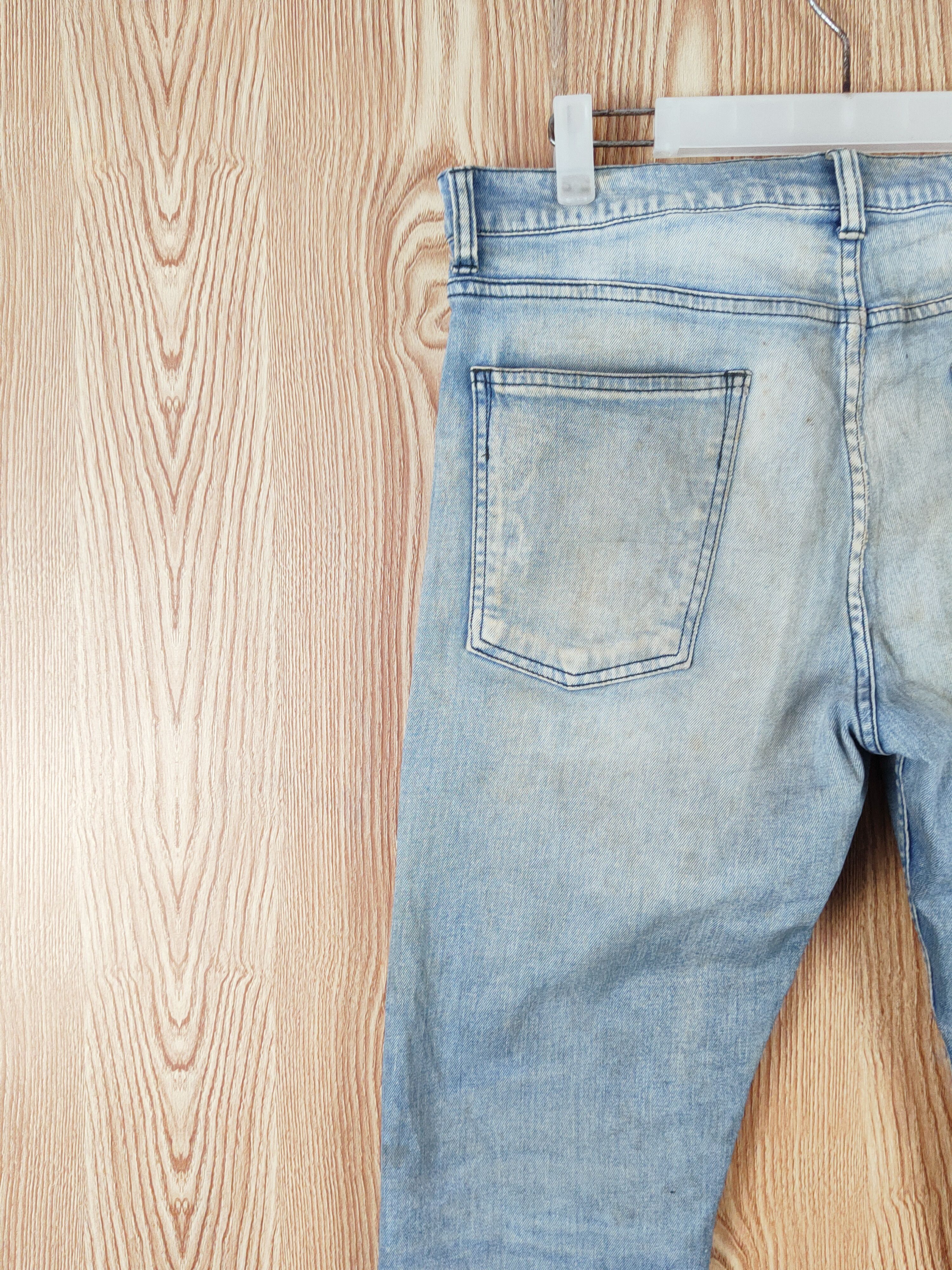 Vintage Mister Hollywood Blue Distressed Ripped Skinny Jeans #W659 Size US 34 / EU 50 - 8 Thumbnail
