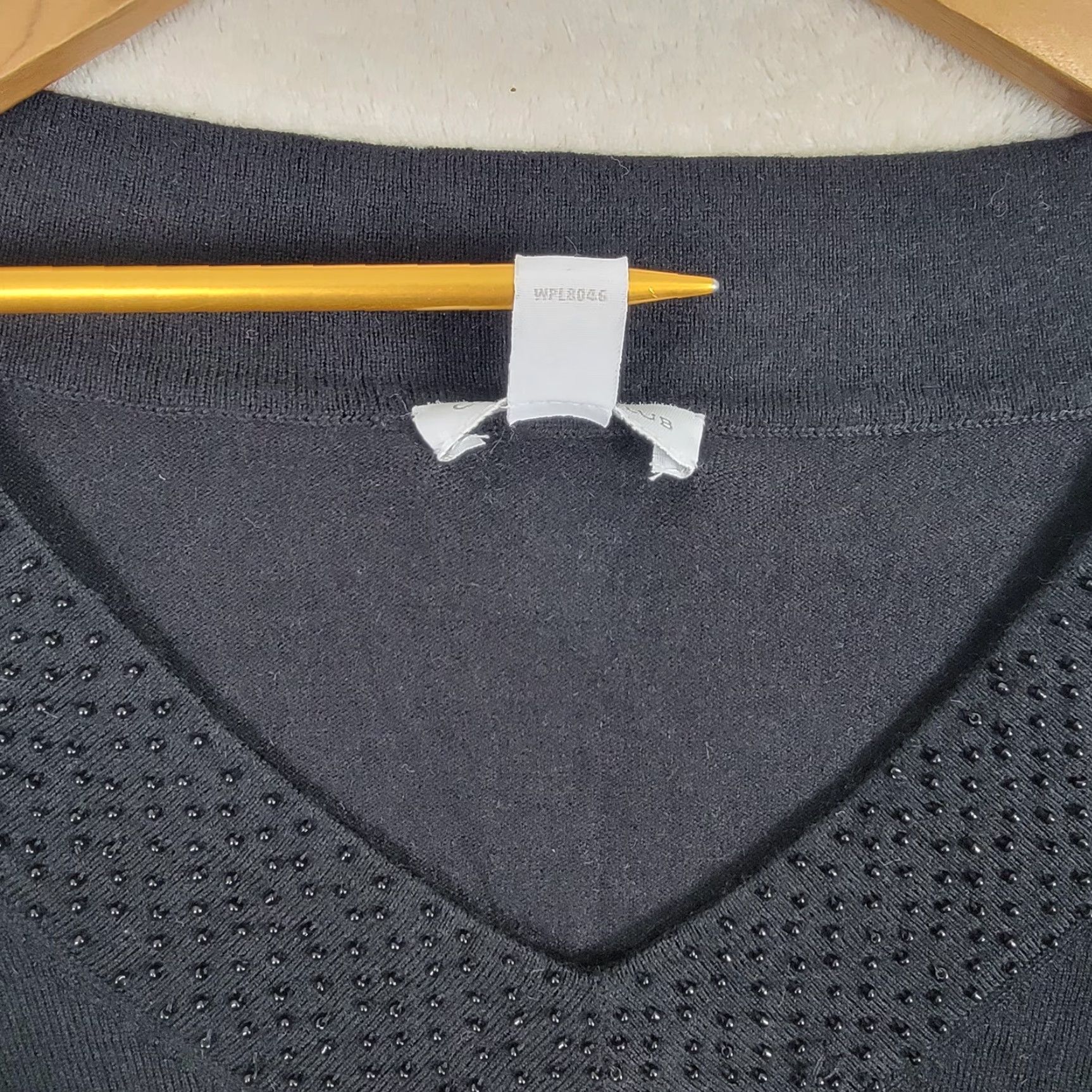 Charter Club Vintage? No — CHARTER CLUB Sweater Womens XL Pullover Black Luxury V Neck Size XL / US 12-14 / IT 48-50 - 3 Thumbnail