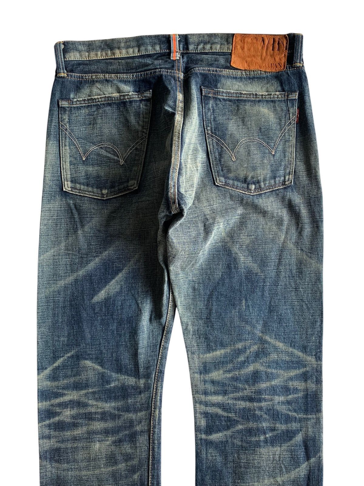 Edwin Rare💥EDWIN 5052RV SELVEDGE RUSTY MUDMAX DISTRESSED DENIM Size US 33 - 6 Thumbnail
