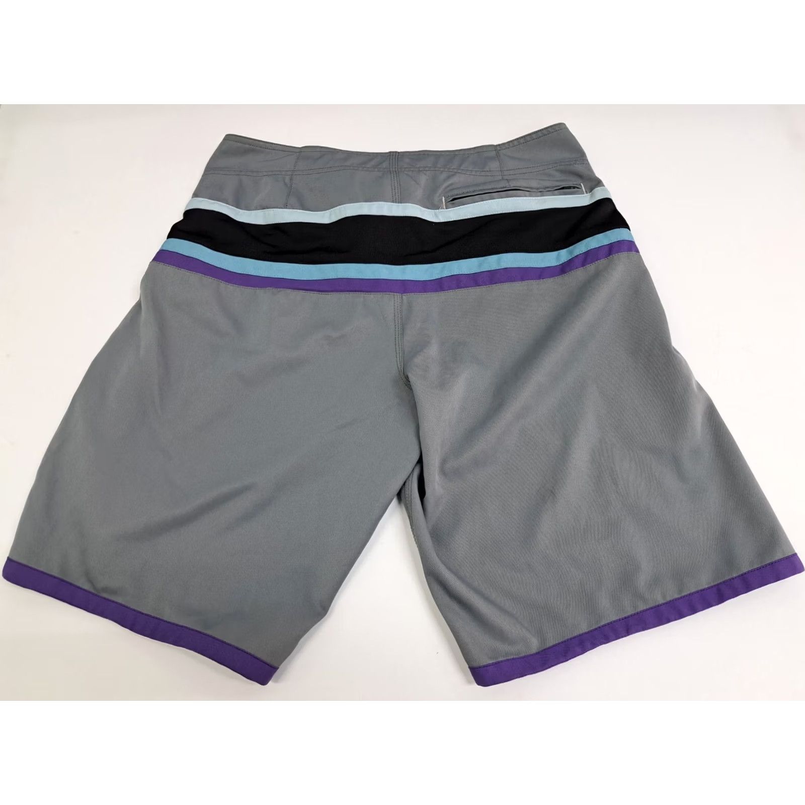Ocean Pacific Ocean Pacific Board Shorts Mens Size 32 Striped Multicolor 70s 80s Lifeguard Surfing Back Pocket Zip Drawstring Size US 32 / EU 48 - 3 Thumbnail