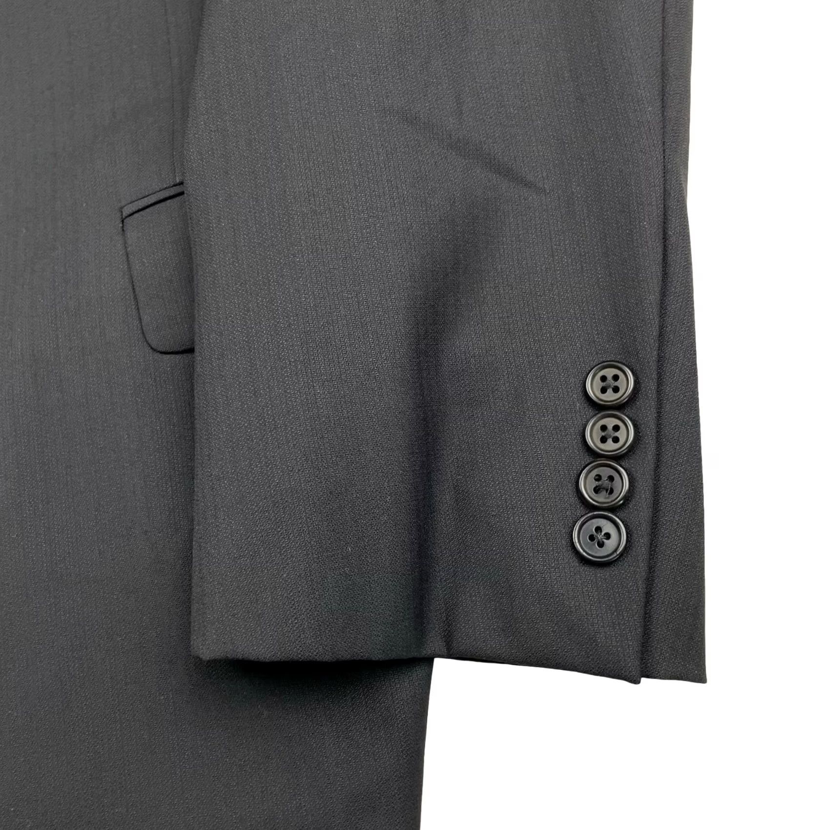 Vintage Hickey Freeman Men’s Addison 2-Piece Suit Black 44L Regular Wool USA 36x32 Vintage No Mens Size 44R - 4 Thumbnail