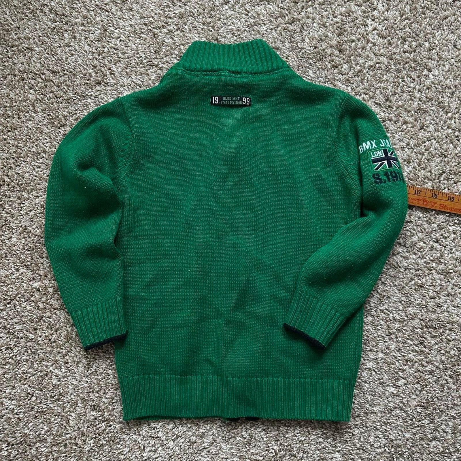 Vintage Vintage Y2K UK Union Jack Flag Sweater Youth Zip Up Size XXS / US 00 / IT 34 - 7 Thumbnail