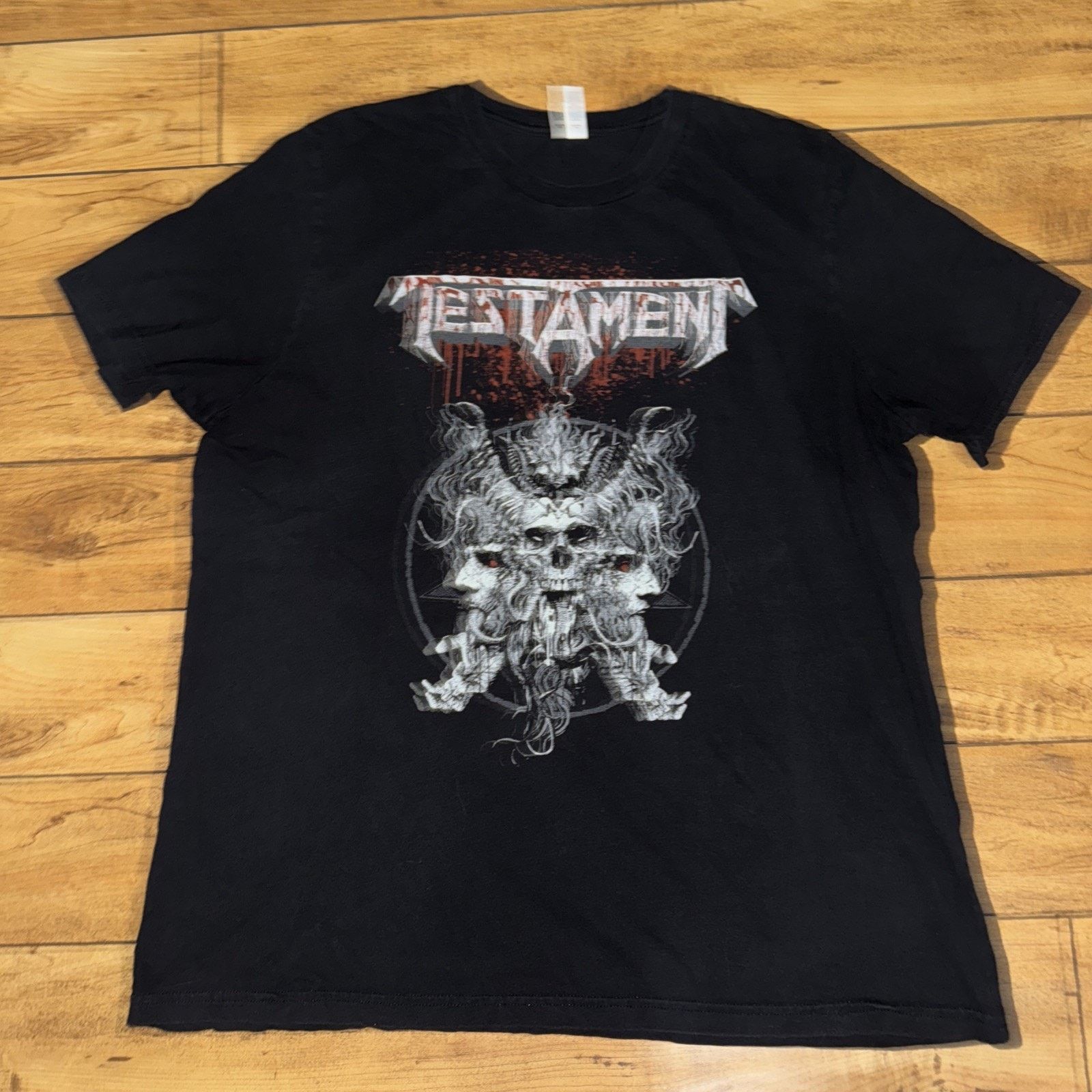Band Tees × Vintage Testament Band T-Shirt Black 2XL 25x29 Size US XXL / EU 58 / 5 - 1 Thumbnail