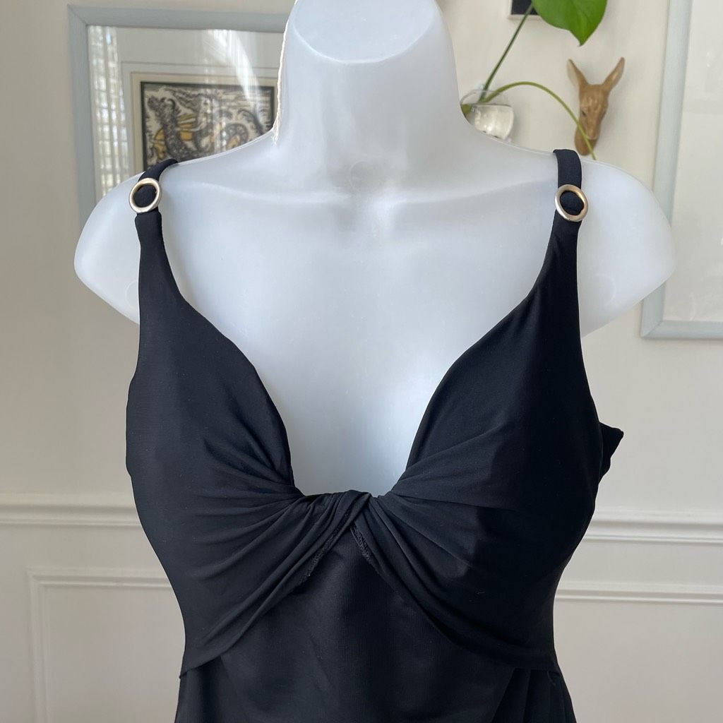Other Vintage 90s MiracleSuit Black One Piece Swimsuit Union Label 14 Size ONE SIZE - 2 Thumbnail