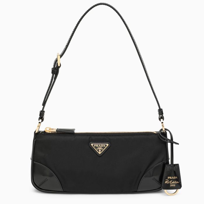 Prada Prada ReEdition 2002 Black ReNylon Shoulder Bag With Logo Grailed