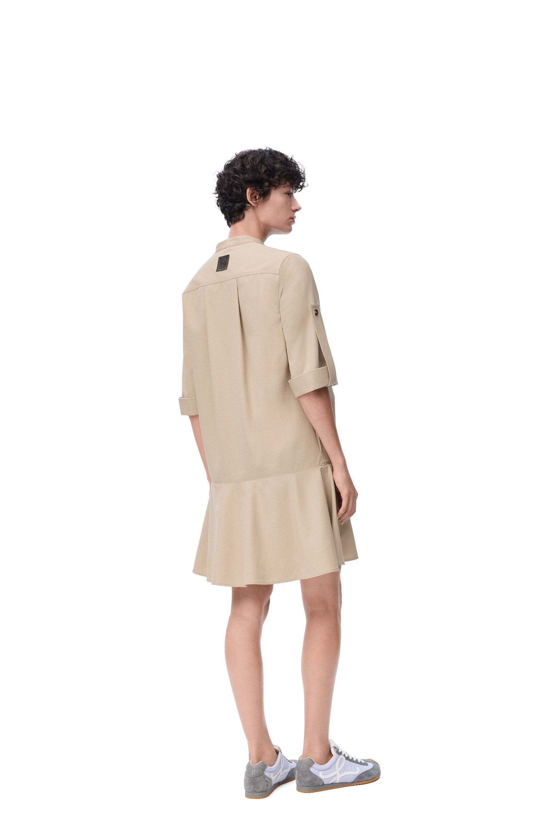 Loewe o1in1g0426 Dress in Cotton in Beige Size S / US 4 / IT 40 - 3 Thumbnail