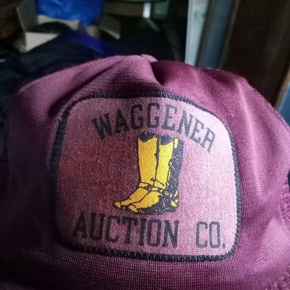 Other Vintage Waggener Auction Company Patch Snap Trucker Hat Cap Size ONE SIZE - 2 Thumbnail