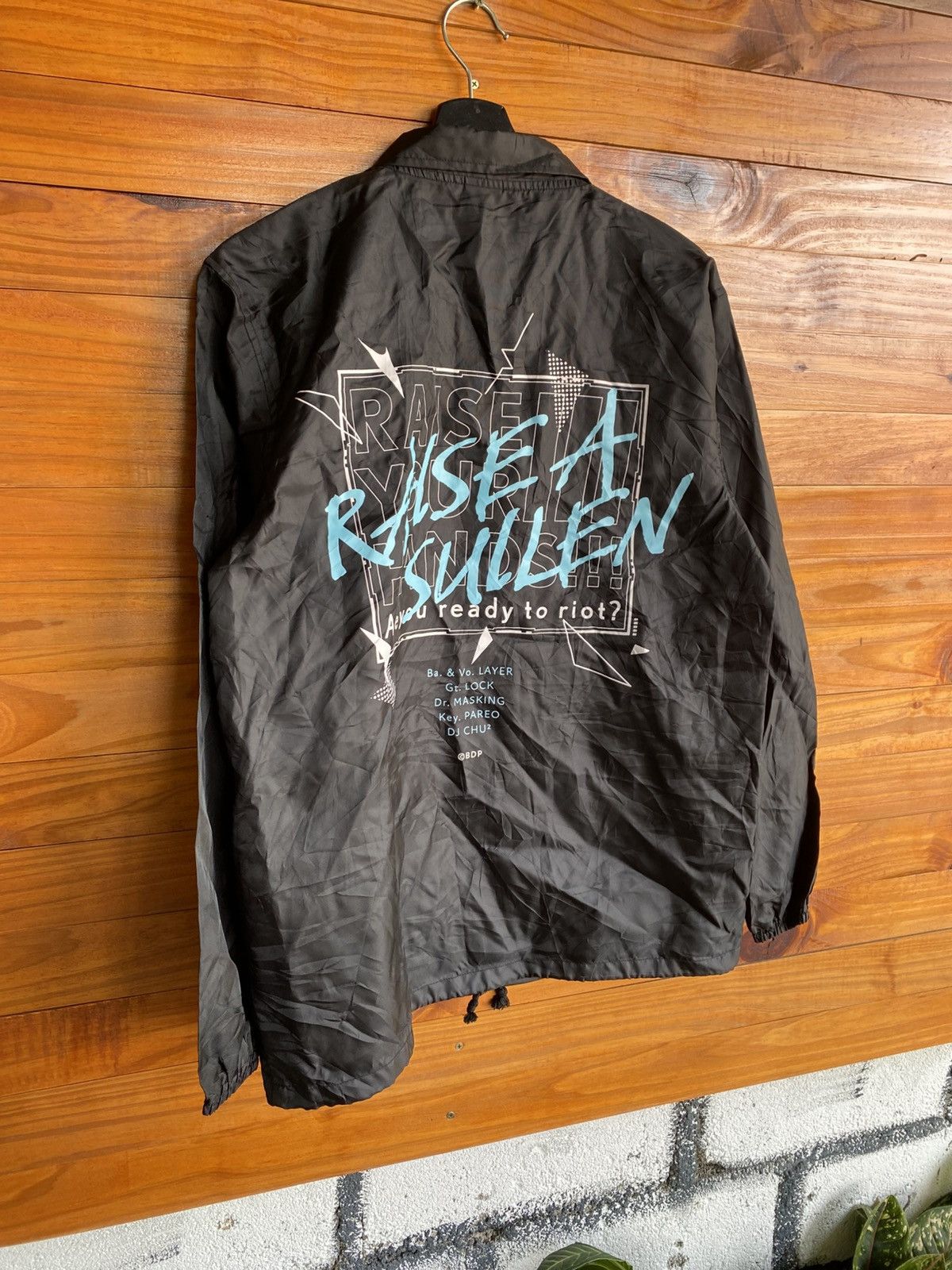Japanese Brand Raise A Sullen Graphic Coach Jacket Black Streetwear Jacket Size US S / EU 44-46 / 1 - 12 Thumbnail
