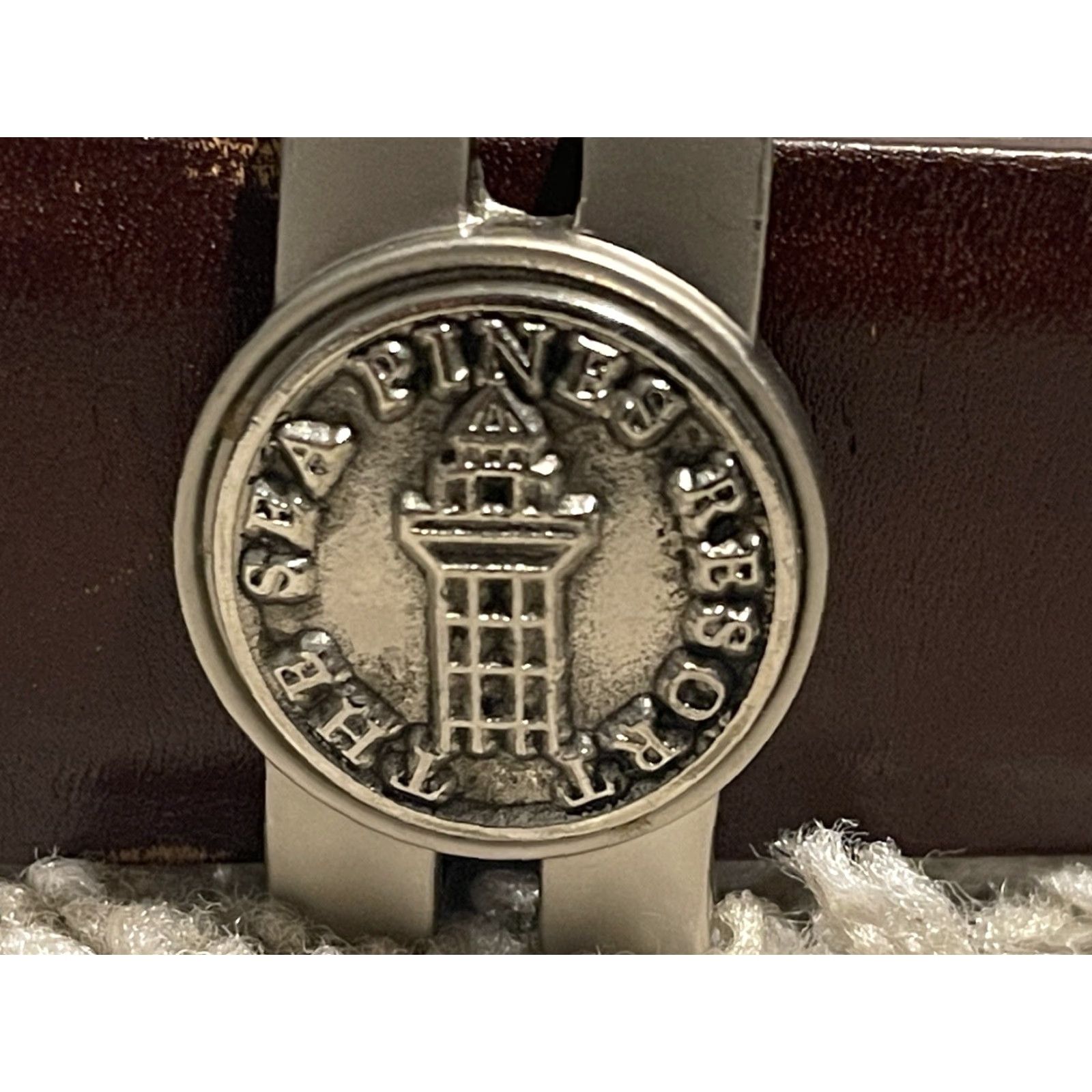 Vintage YRI The Sea Pines Resort Leather Belt Golf 38 Made In USA Men Brown Size 38 - 2 Thumbnail