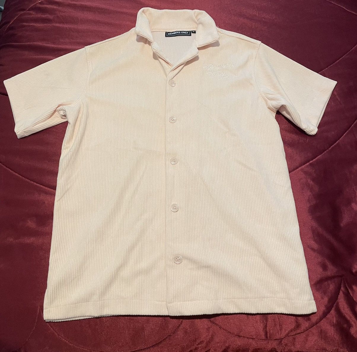 Members Only Members Only Short Sleeve Pink Button Up Shirt Size Medium Size US M / EU 48-50 / 2 - 1 Thumbnail
