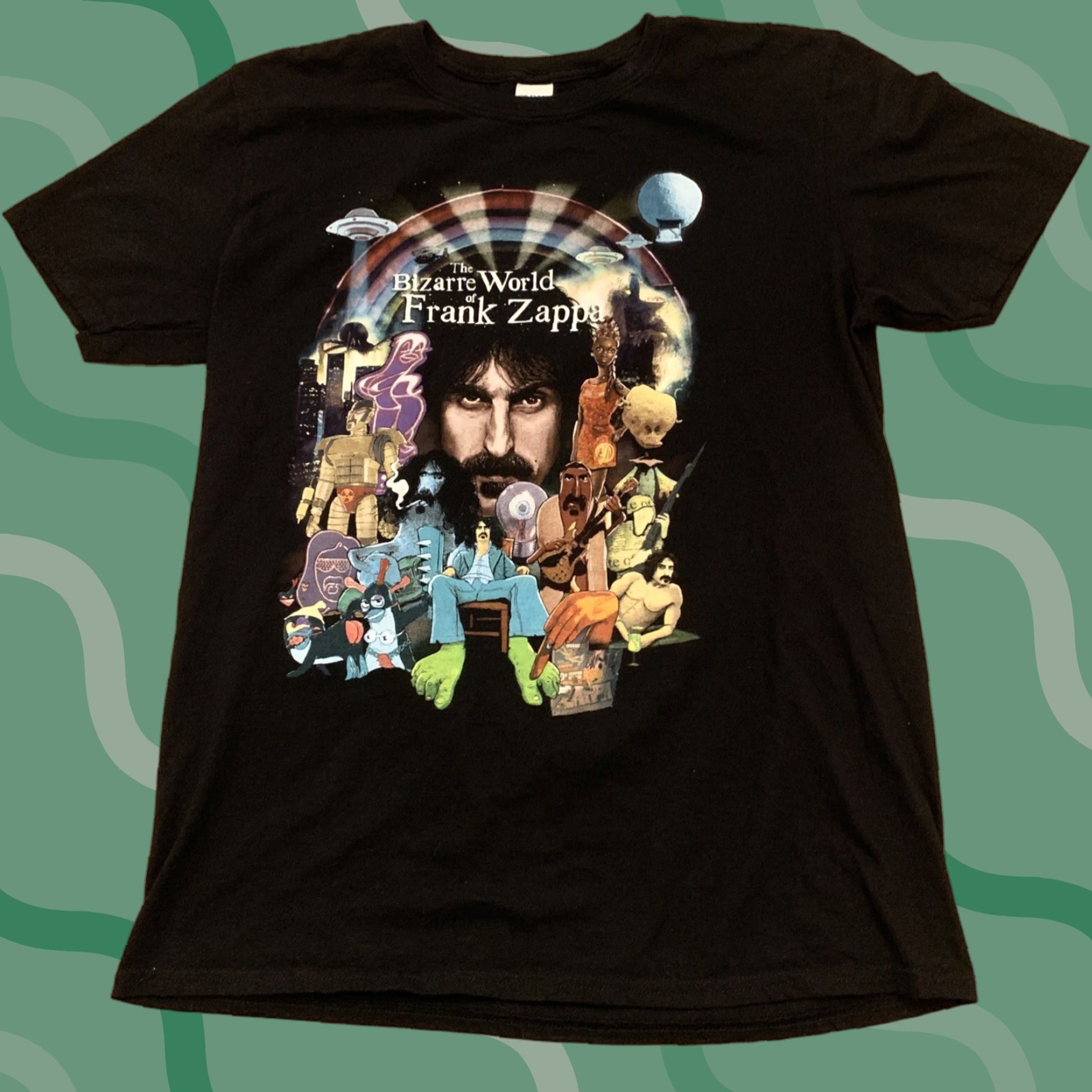 Vintage FRANK ZAPPA Graphic T-Shirt The Bizarre World Size L Black Music Mens Size US L / EU 52-54 / 3 - 1 Thumbnail
