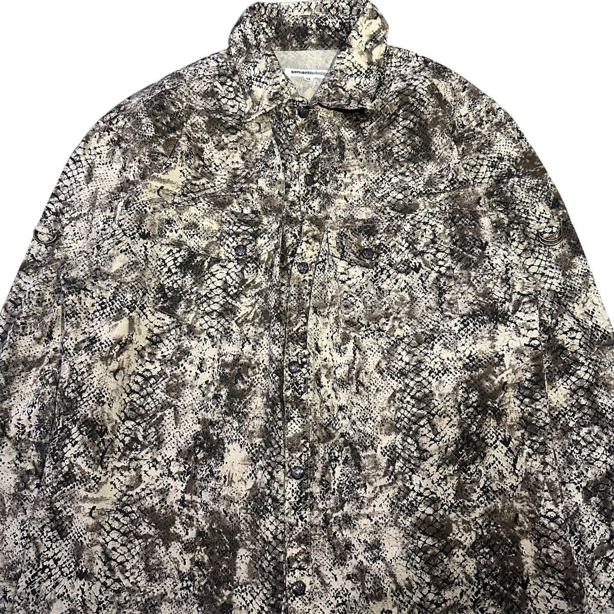 If Six Was Nine × Japanese Brand × Le Grande Bleu (L.G.B.) Semantic Design Snake Skin Print Shirt Ifsixwasnine Style Size US L / EU 52-54 / 3 - 3 Thumbnail