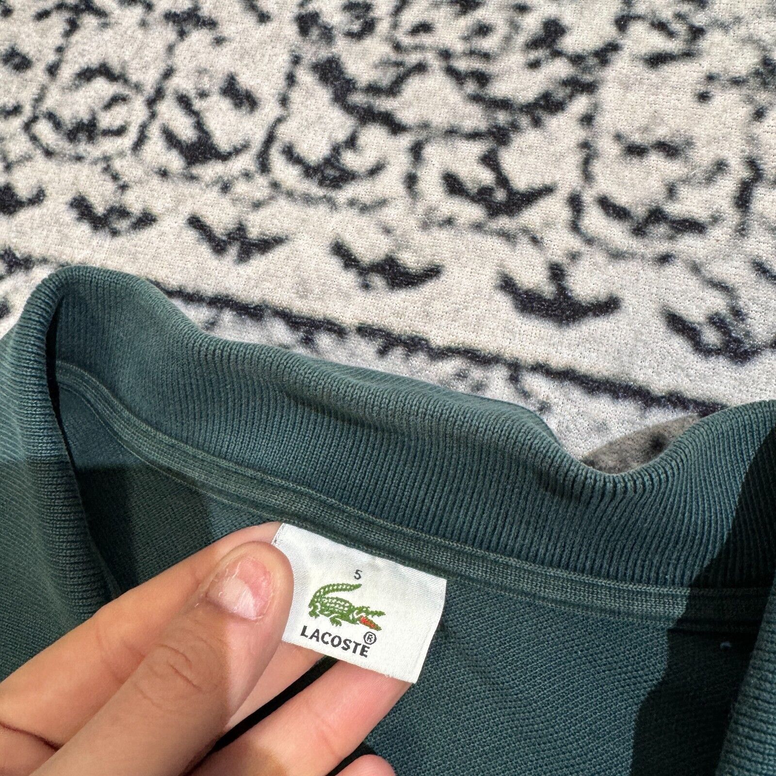 Lacoste × Vintage Vintage Lacoste Unisex Bottle Green Cotton Polo Shirt Size M Size US M / EU 48-50 / 2 - 7 Thumbnail