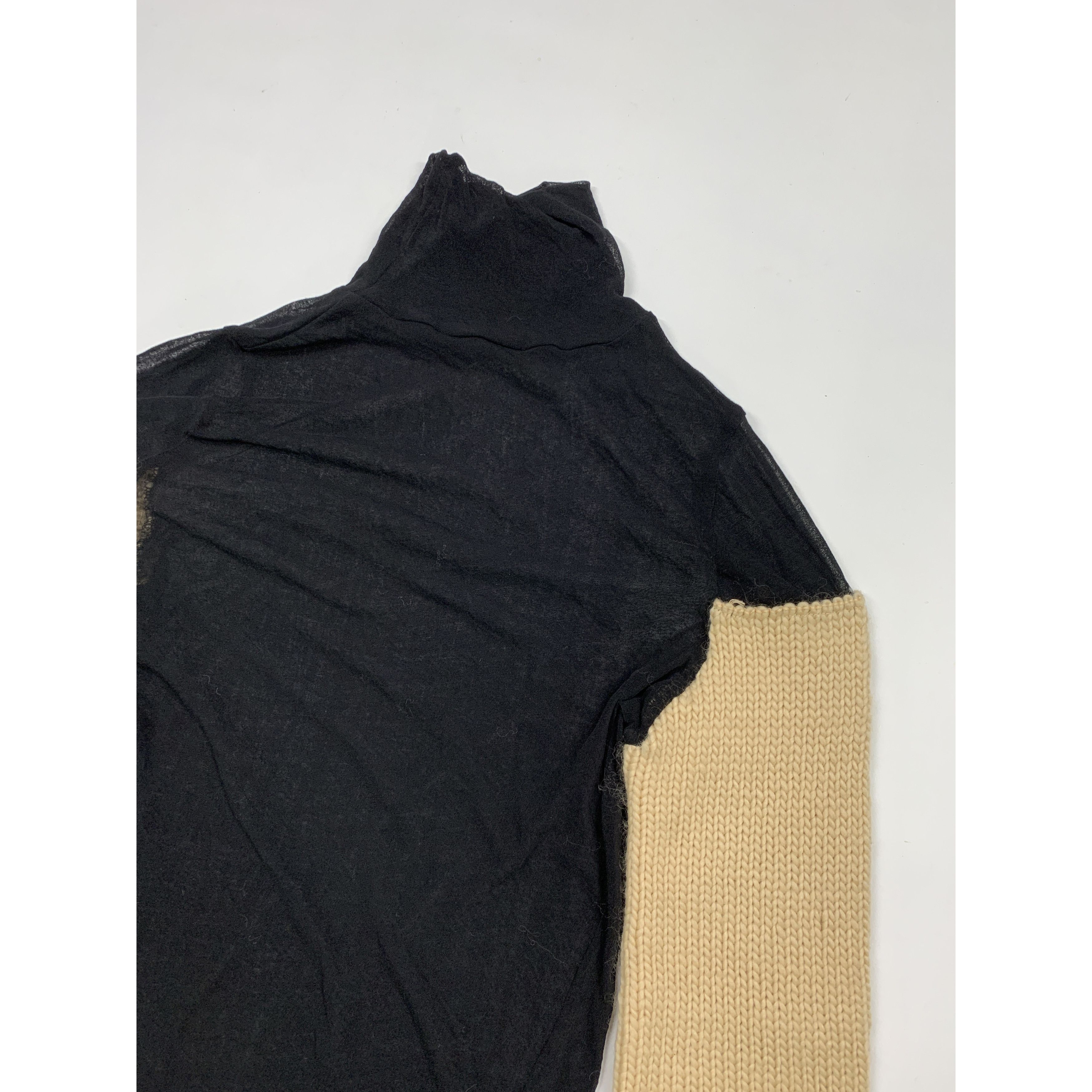 Yohji Yamamoto Sample Hybrid Knit / Sheer Turtleneck Sweater Size M / US 6-8 / IT 42-44 - 2 Thumbnail