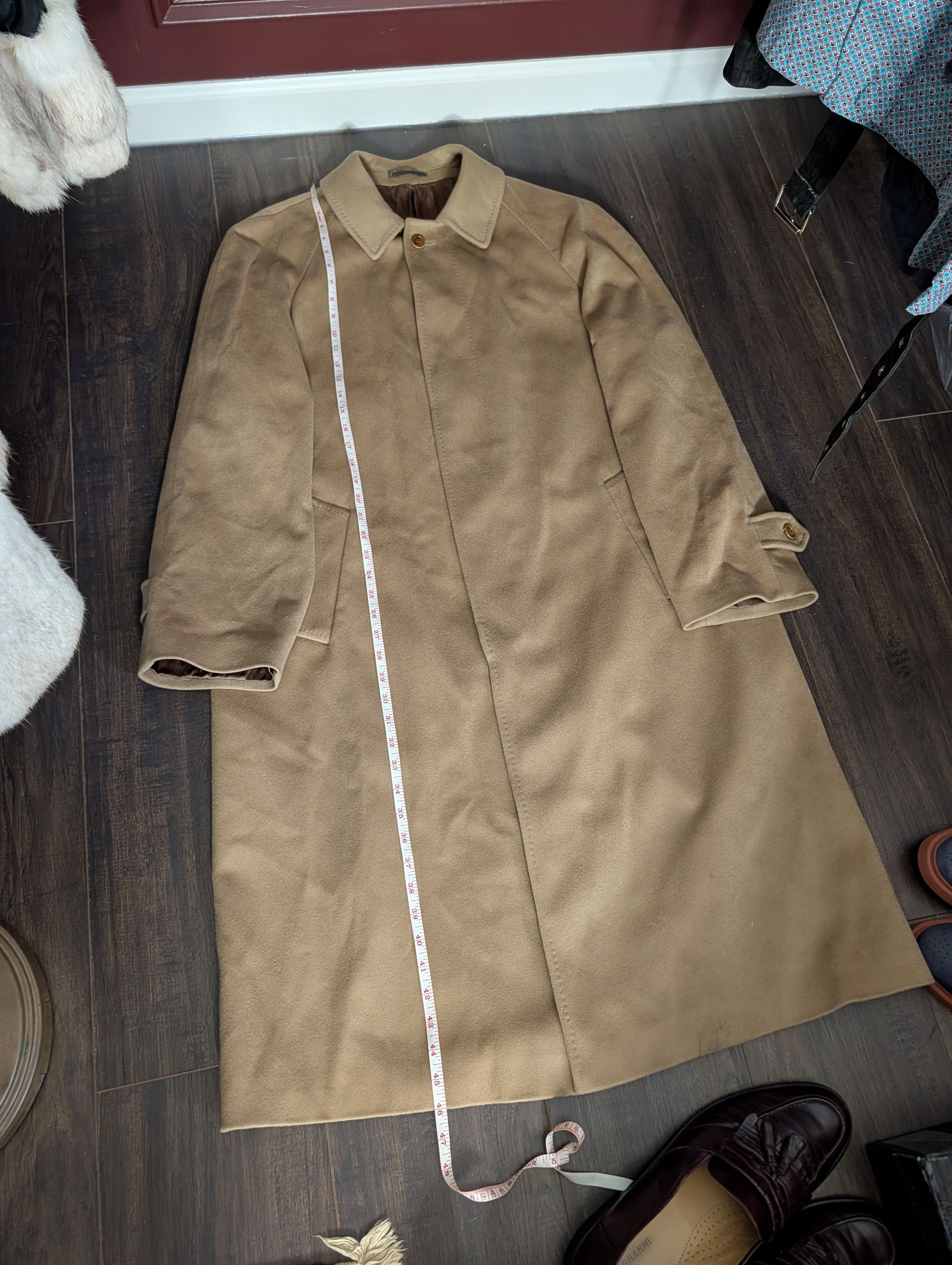 PIACENZA 1833 Piacenza Caesar virgin wool fleece camel overcoat 52R Size US XL / EU 56 / 4 - 18 Thumbnail