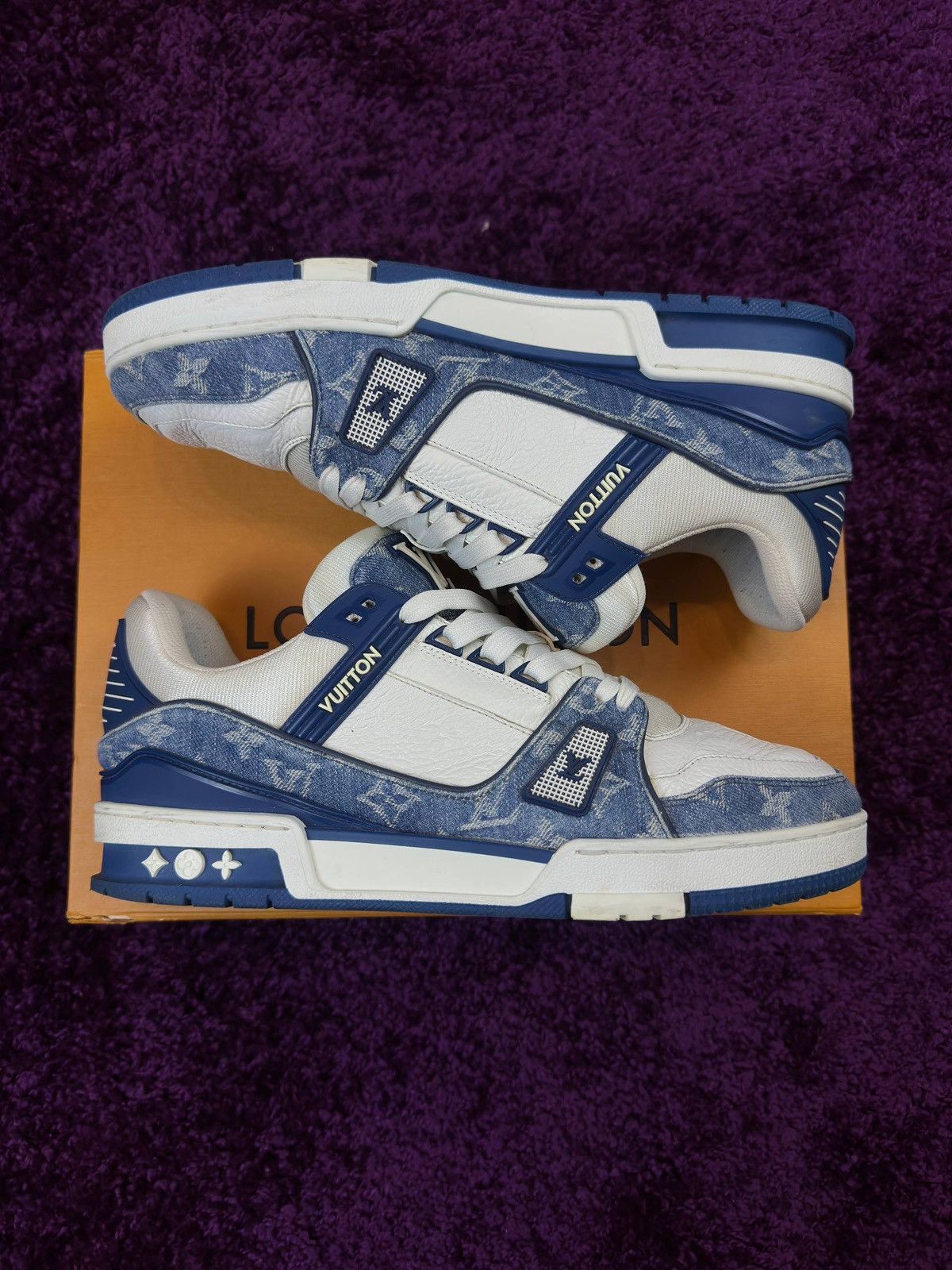 Louis Vuitton Louis Vuitton Trainer Blue Denim Size US 8.5 / EU 41-42 - 2 Thumbnail