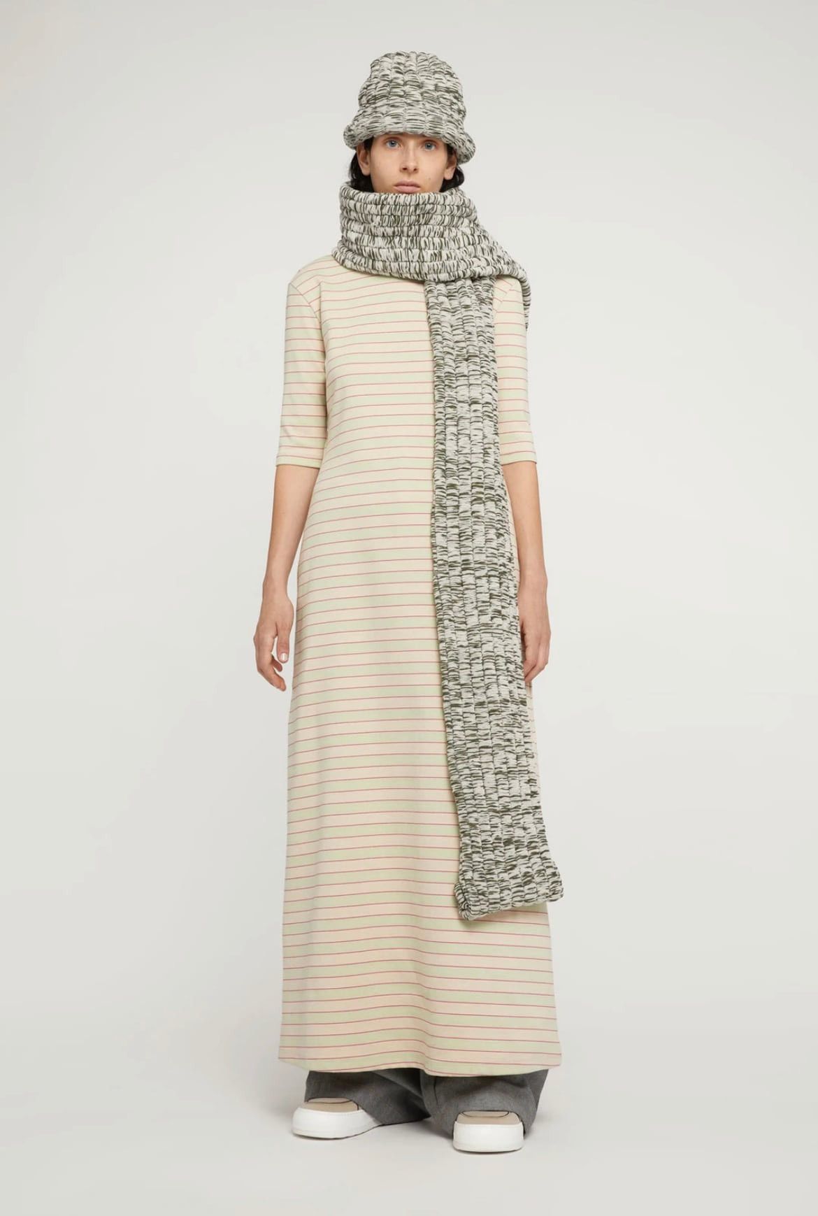 Sunnei Grey Knit Scarf Size ONE SIZE - 1 Thumbnail