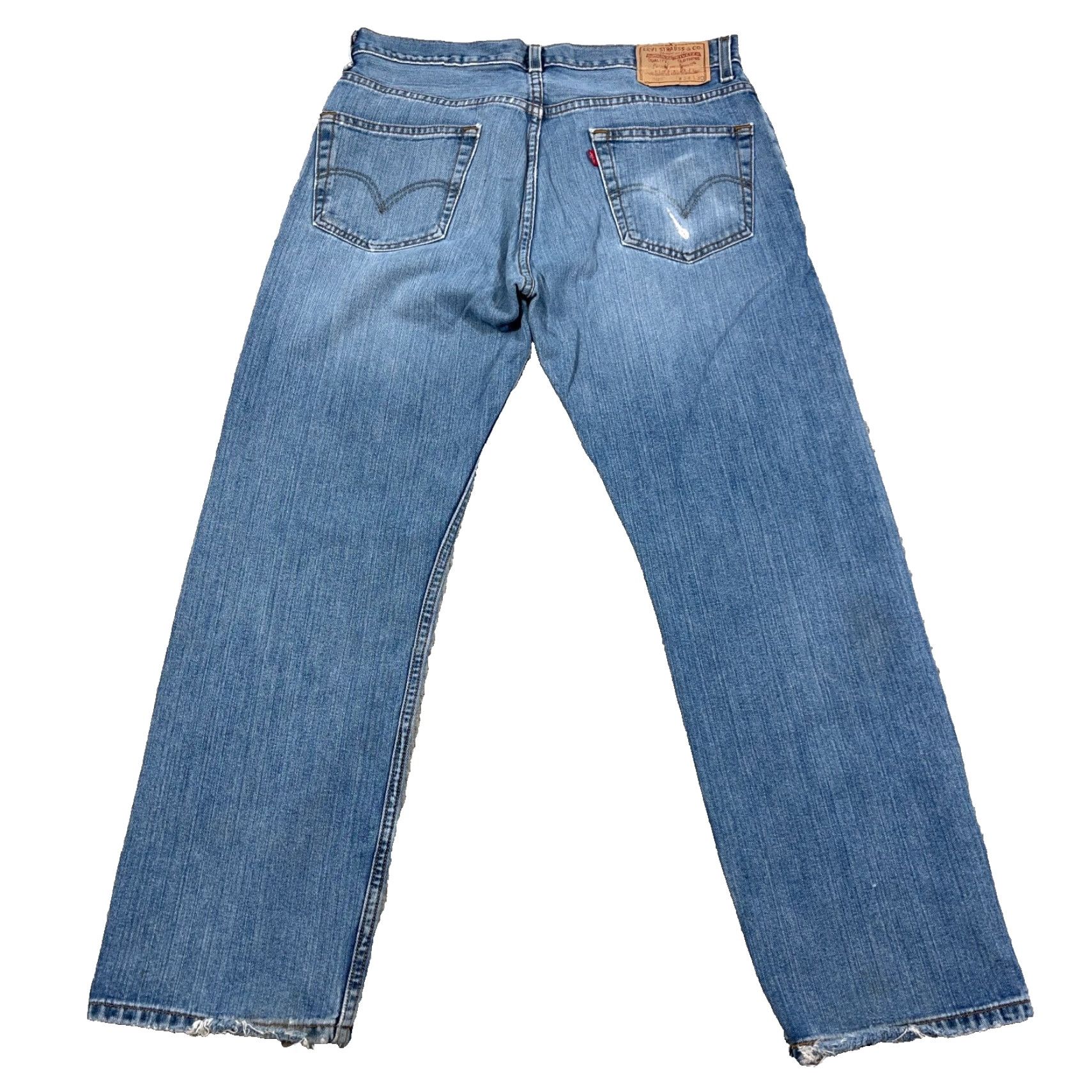 Levi's VINTAGE Levi's 505 Jeans Men 34x30 Regular Fit Straight Blue Distressed 5-Pocket Denim 34 Mens Jeans Regular Modern American Classic Levi's 505 Size US 34 / EU 50 - 2 Thumbnail