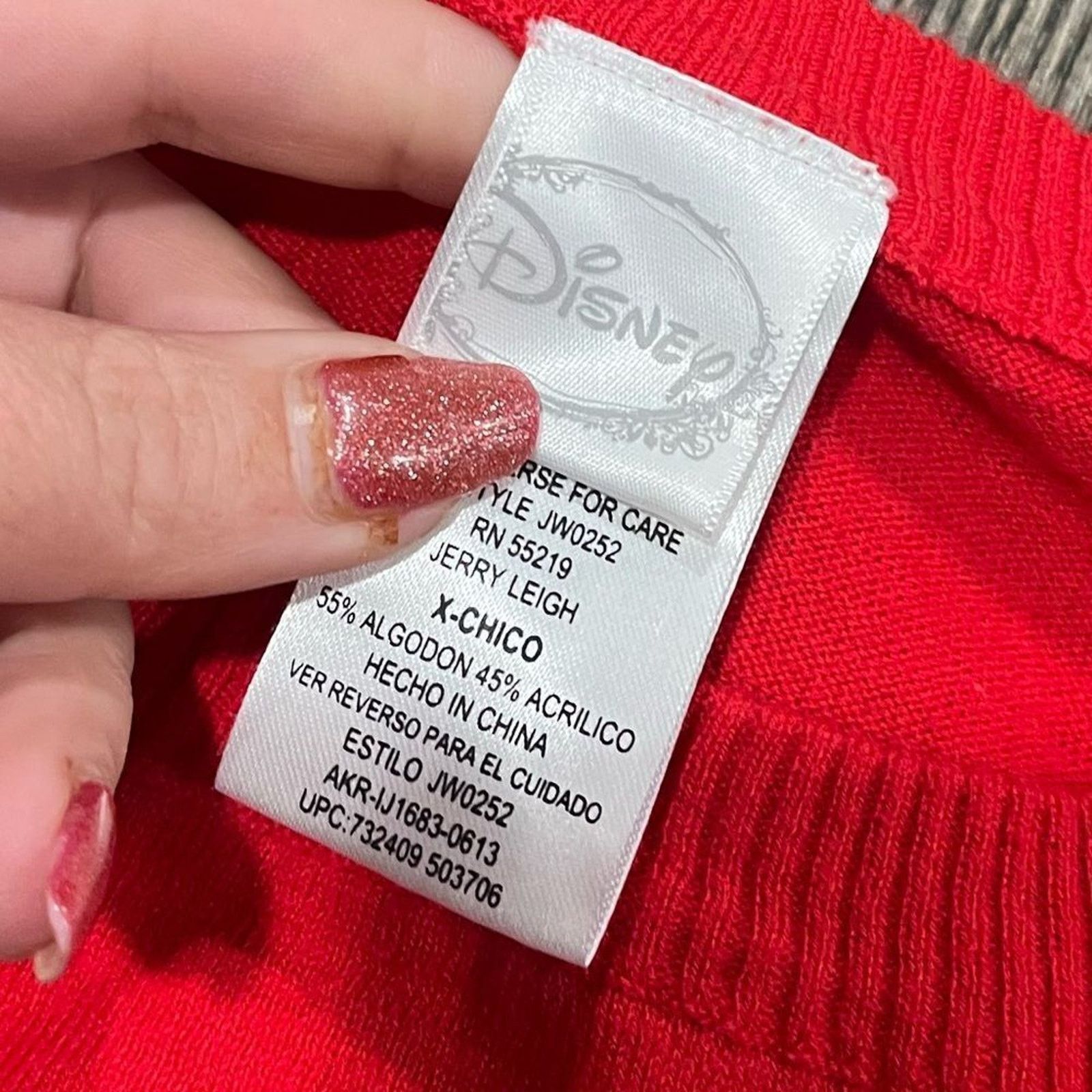 Disney Disney Red Vintage Y2K Mickey Mouse Crew Pullover Sweater XS Size XS / US 0-2 / IT 36-38 - 2 Thumbnail